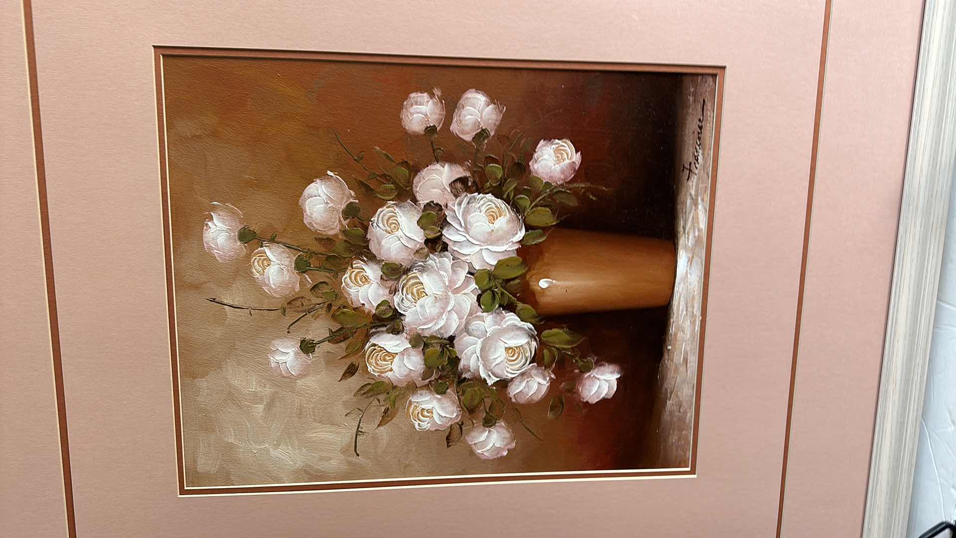 Photo 3 of FRAMED ARTWORK VASE OF FLOWERS 35” X 39”