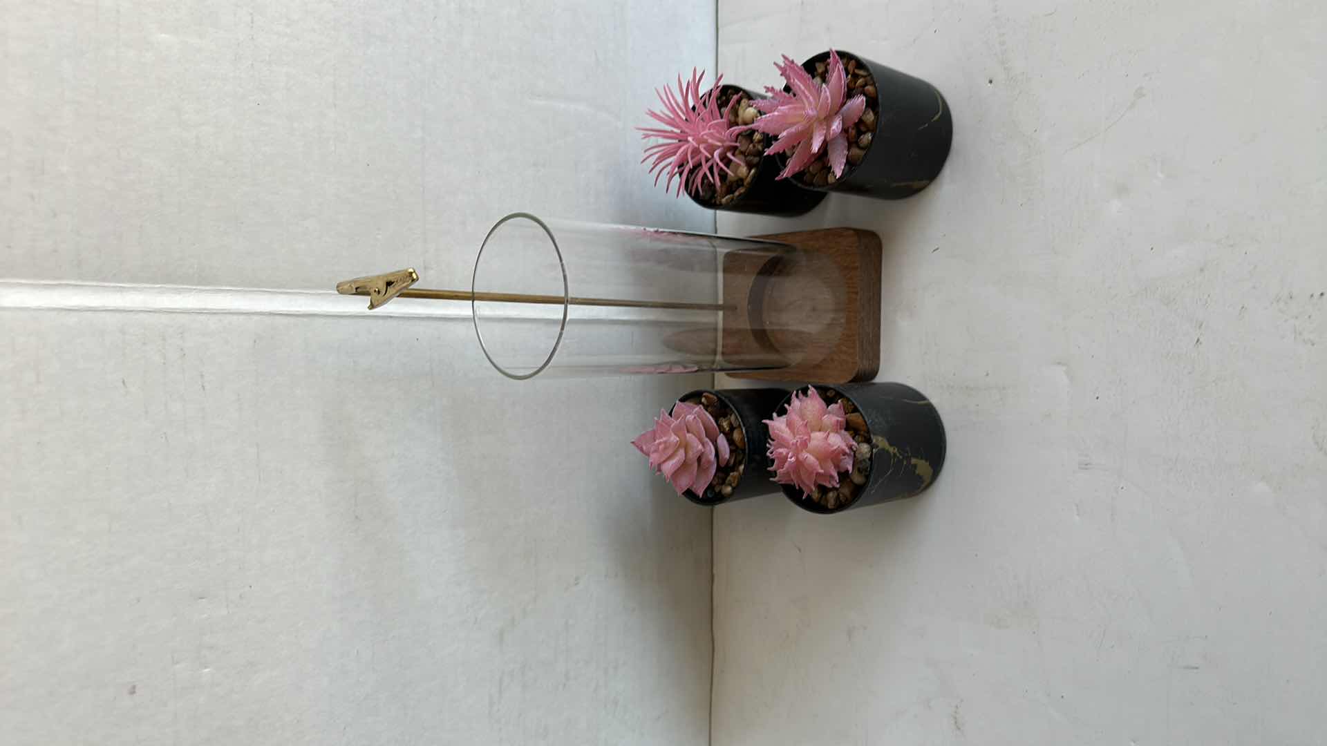 Photo 1 of INCENSE HOLDER AND FAUX PLANTS