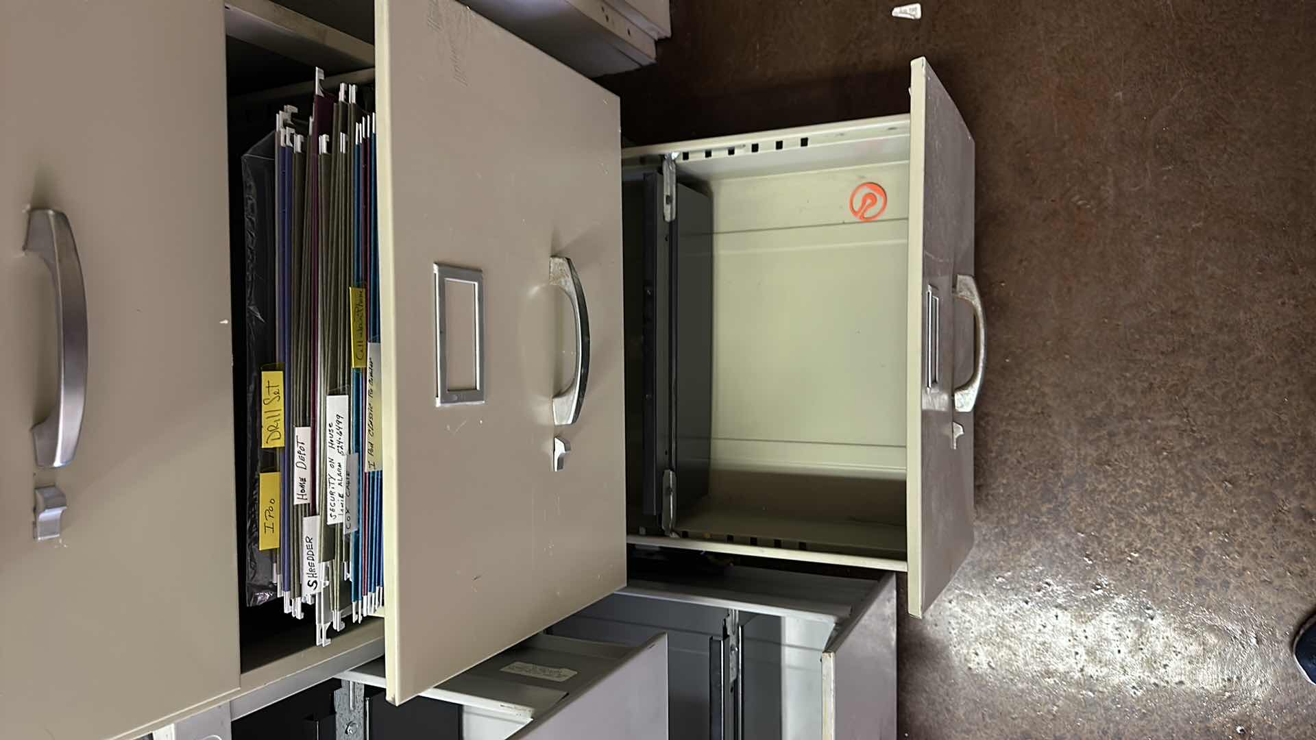 Photo 1 of 2-METAL FILE CABINETS (NO KEYS)