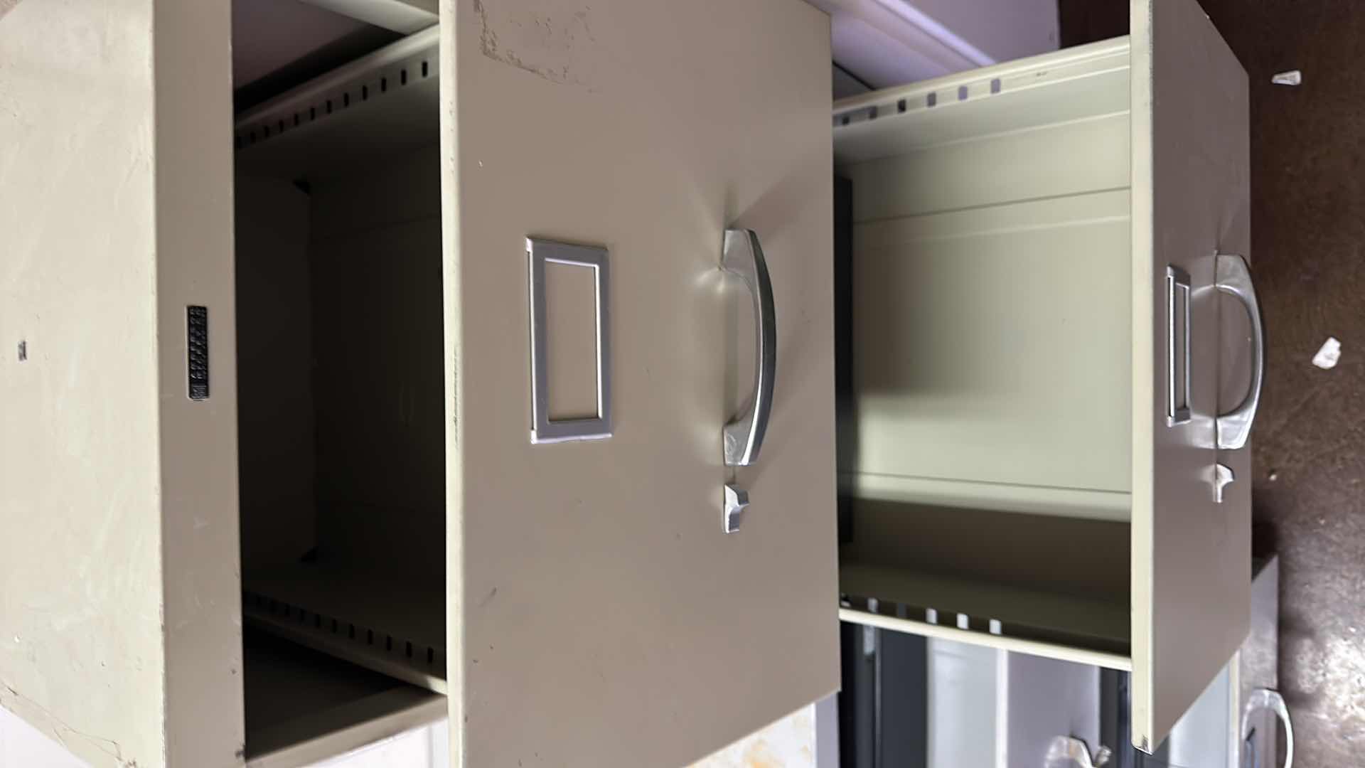 Photo 1 of 2-METAL FILE CABINETS (NO KEYS)