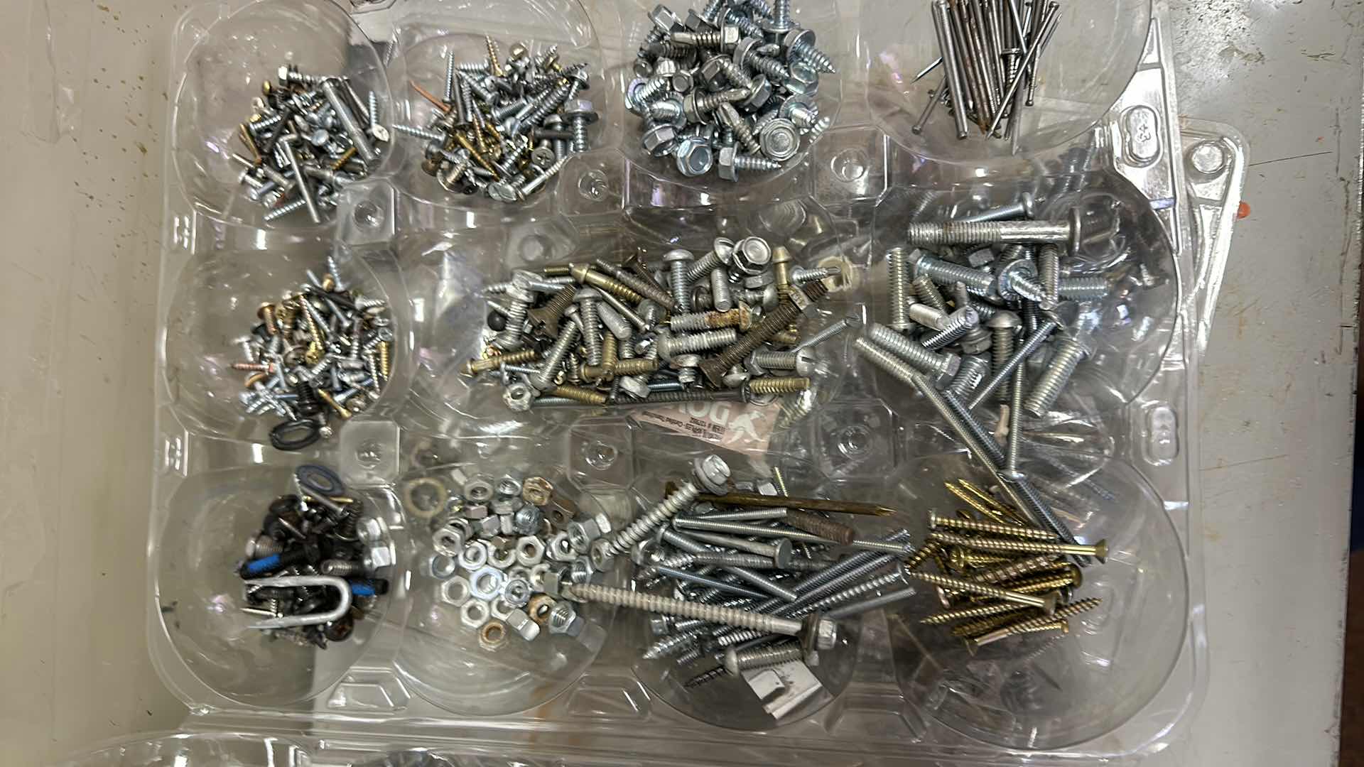 Photo 1 of 4-BOXES OF SCREWS ,NUTS,NAILS,