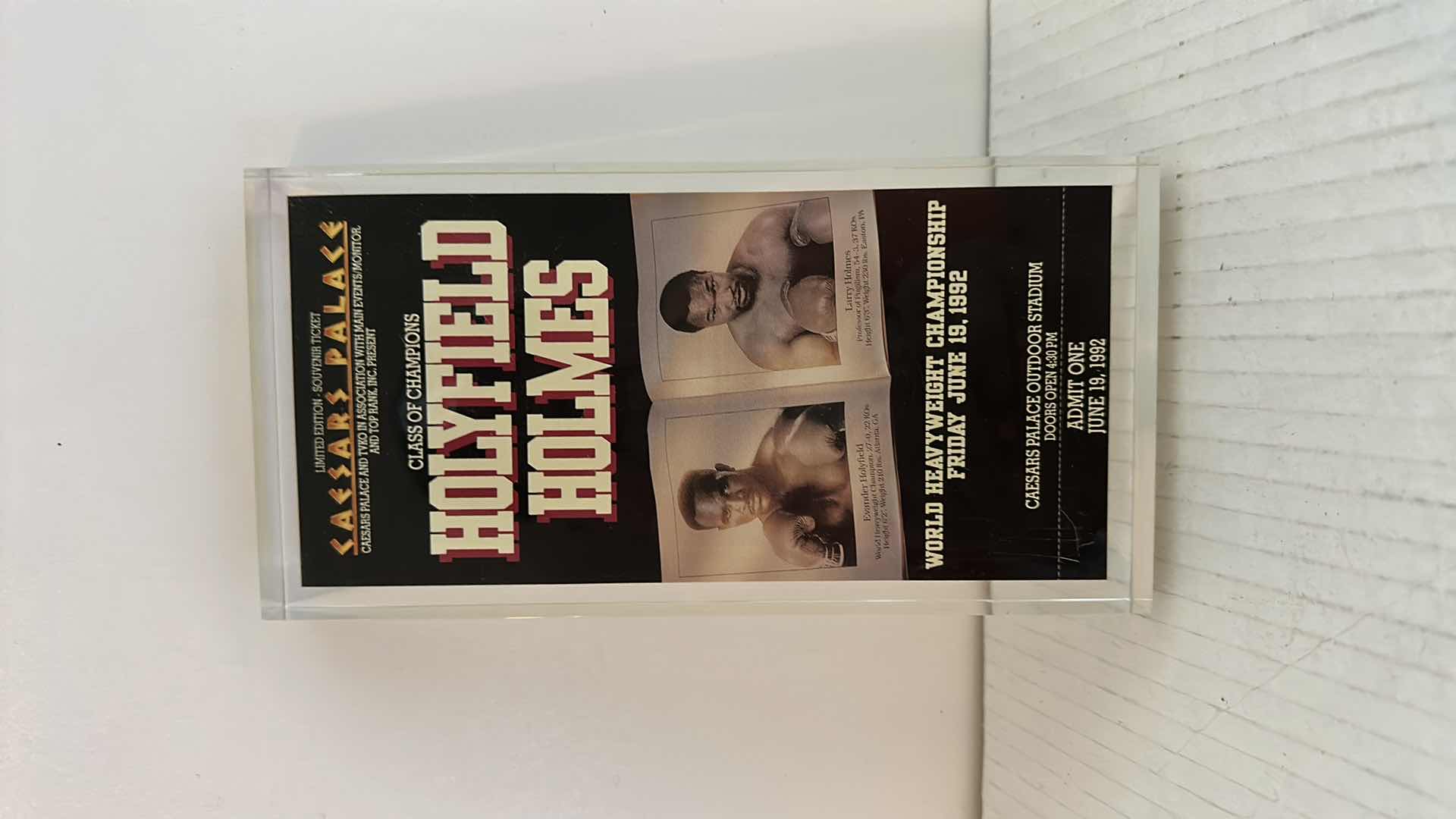 Photo 1 of 4- BOXING ITEMS 3 POSTERS AND LUCITE TICKET HOLDER