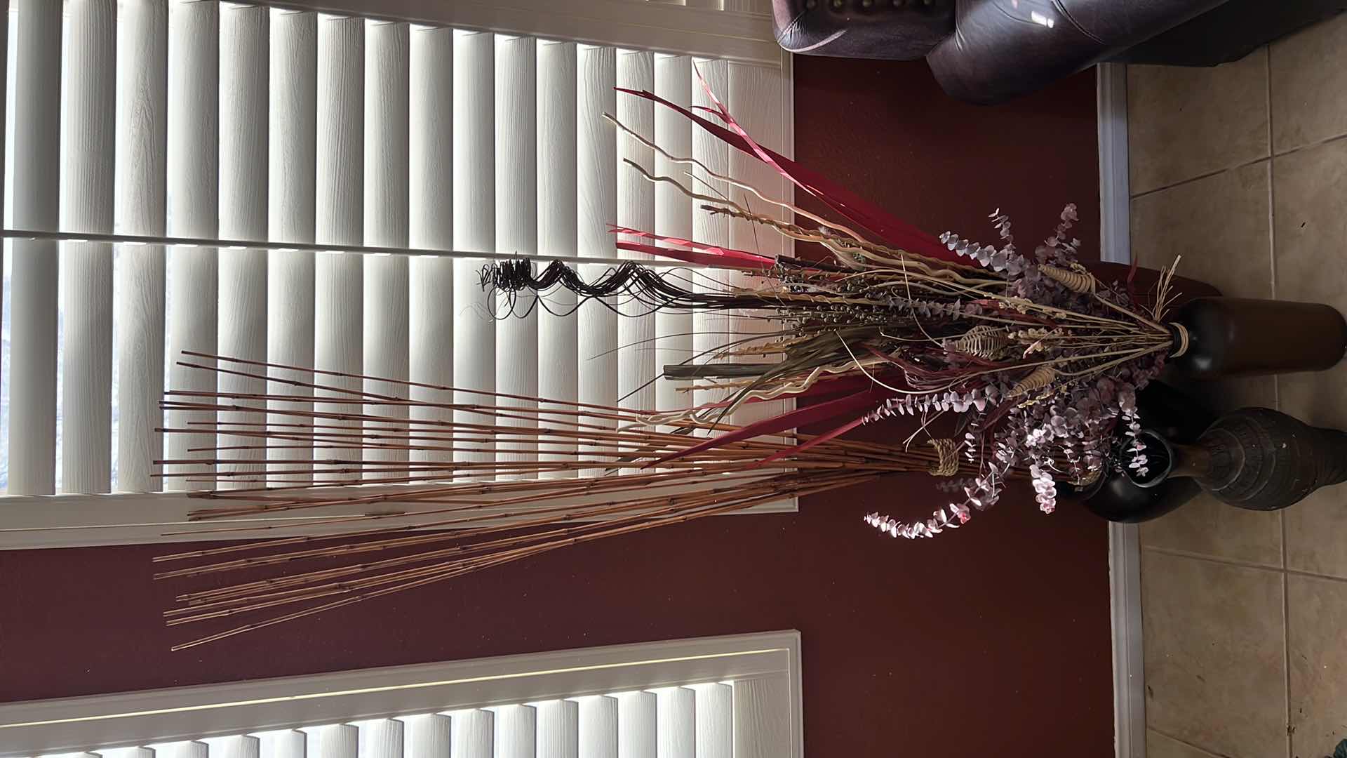 Photo 1 of 4-FAUX DRIED ARRANGEMENTS IN CERAMIC VASES (TALLEST H72&quot;)