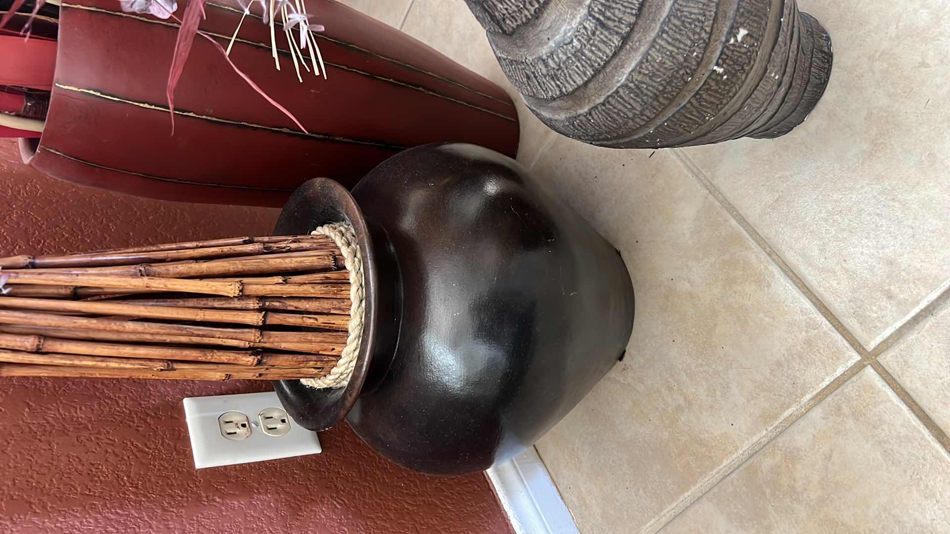 Photo 4 of 4-FAUX DRIED ARRANGEMENTS IN CERAMIC VASES (TALLEST H72&quot;)