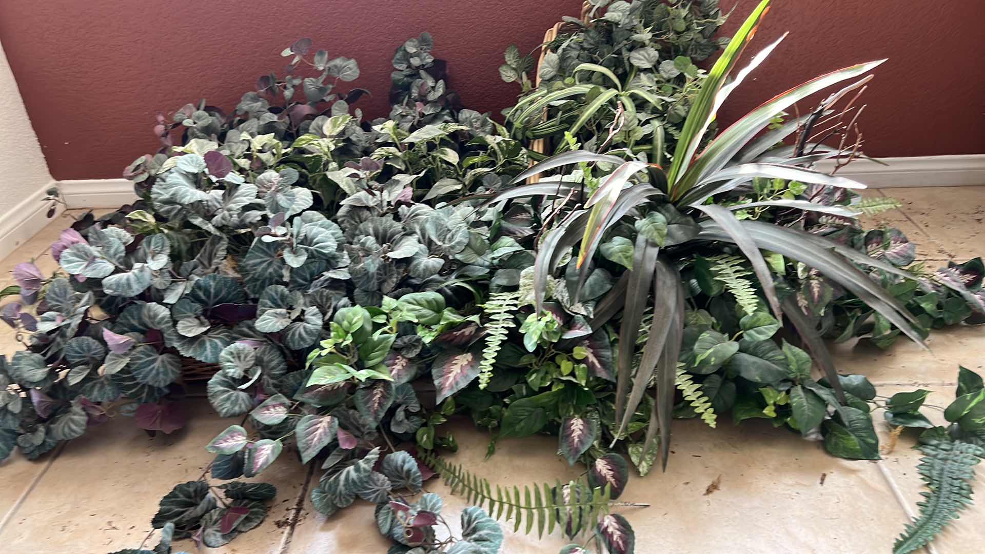 Photo 1 of 5- FAUX PLANTS IN BASKETS