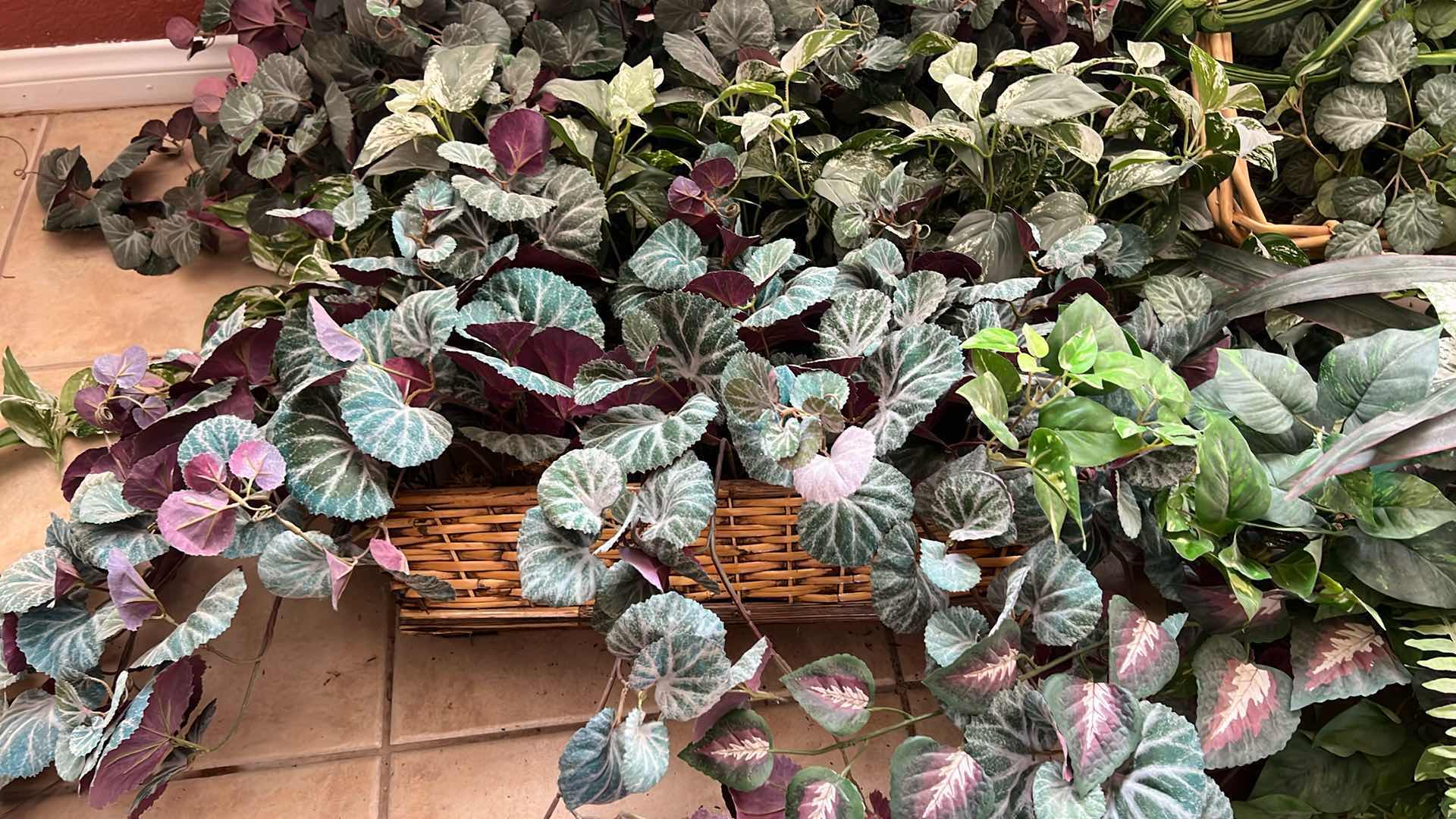 Photo 1 of 5- FAUX PLANTS IN BASKETS