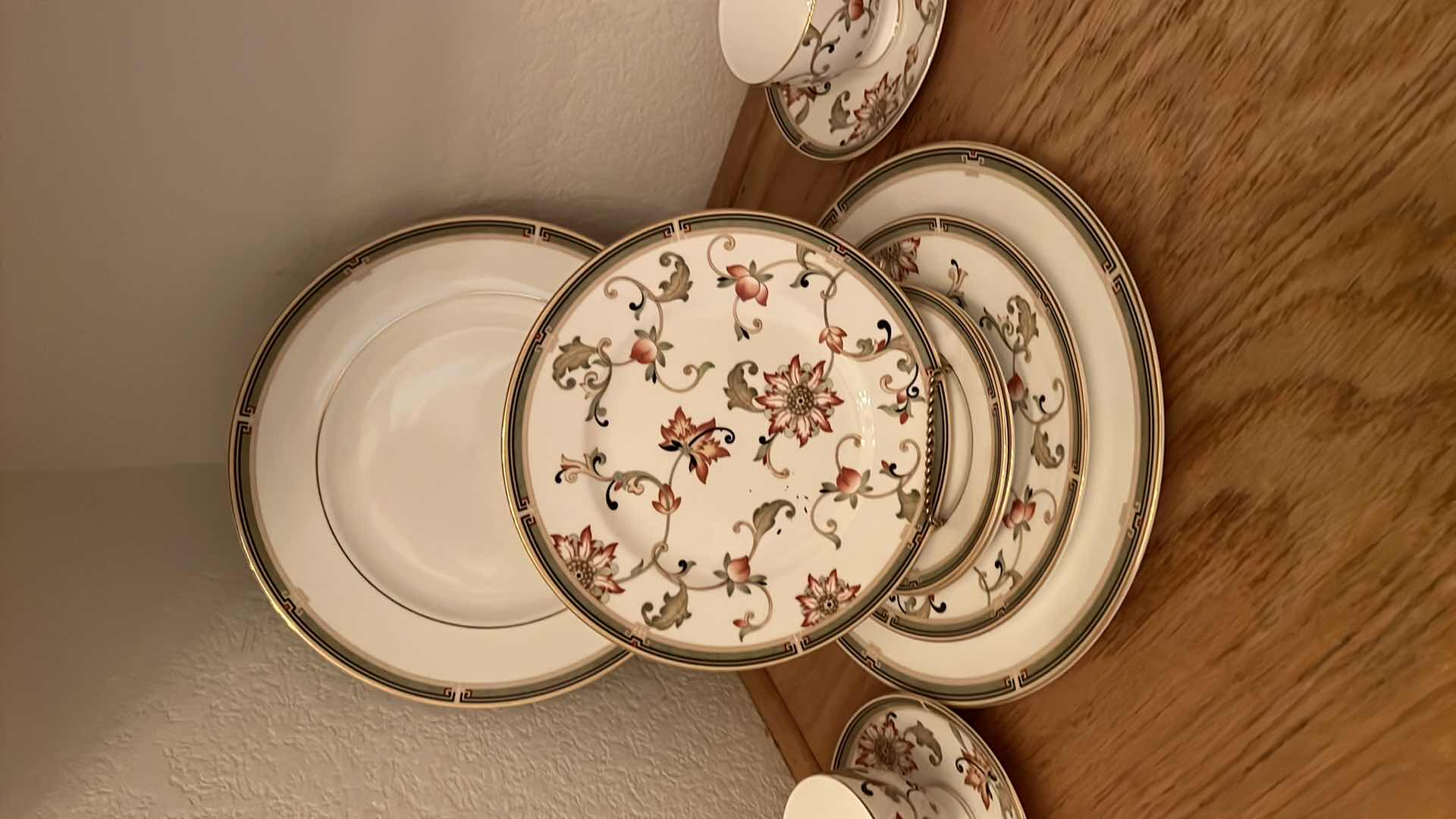 Photo 1 of 2-5PC PLACE SETTINGS- WEDGEWOOD BONE FINE CHINA "OBERON" DISHES