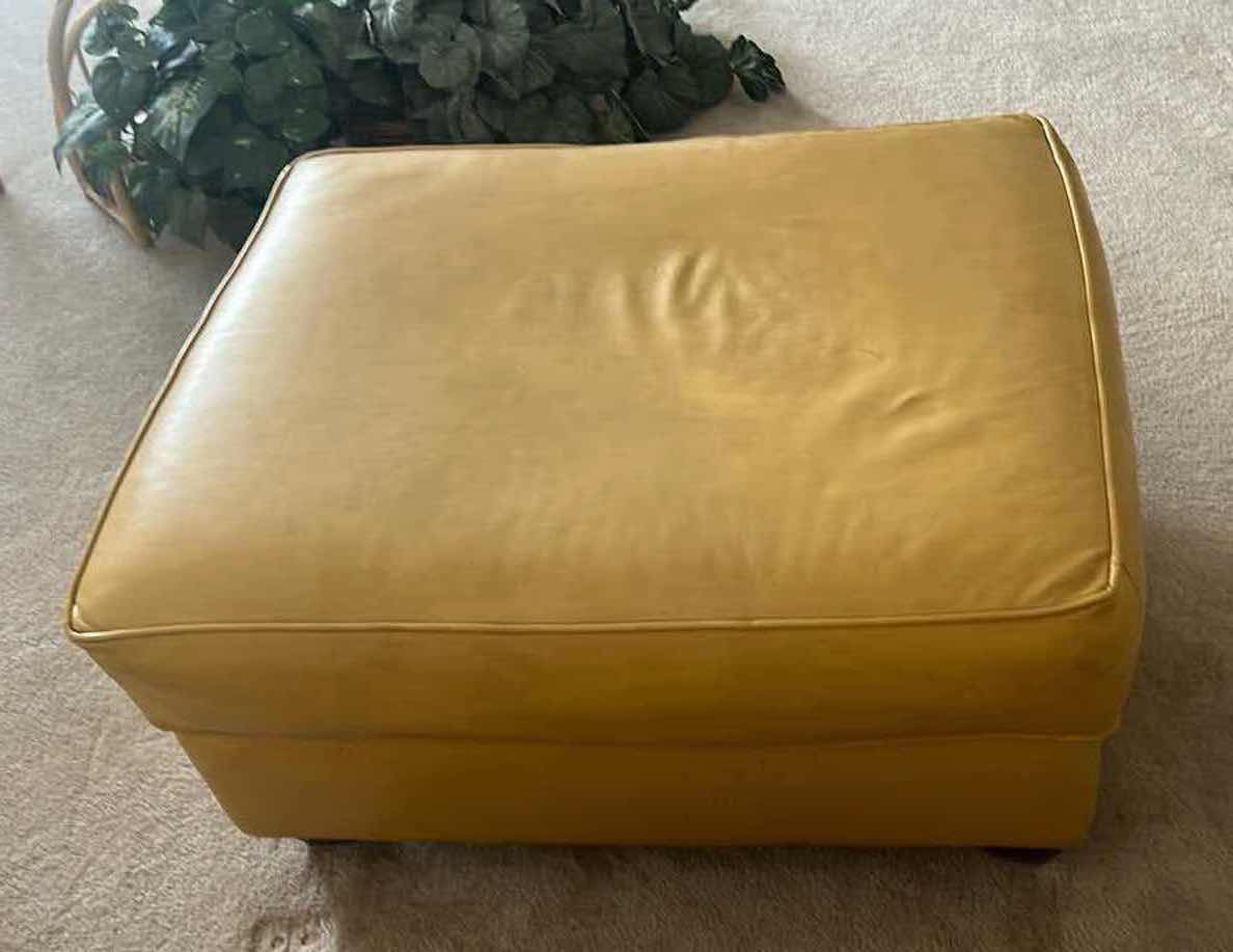 Photo 1 of SEALY SANDALWOOD LEATHER OTTOMAN 35" x 27" H18"