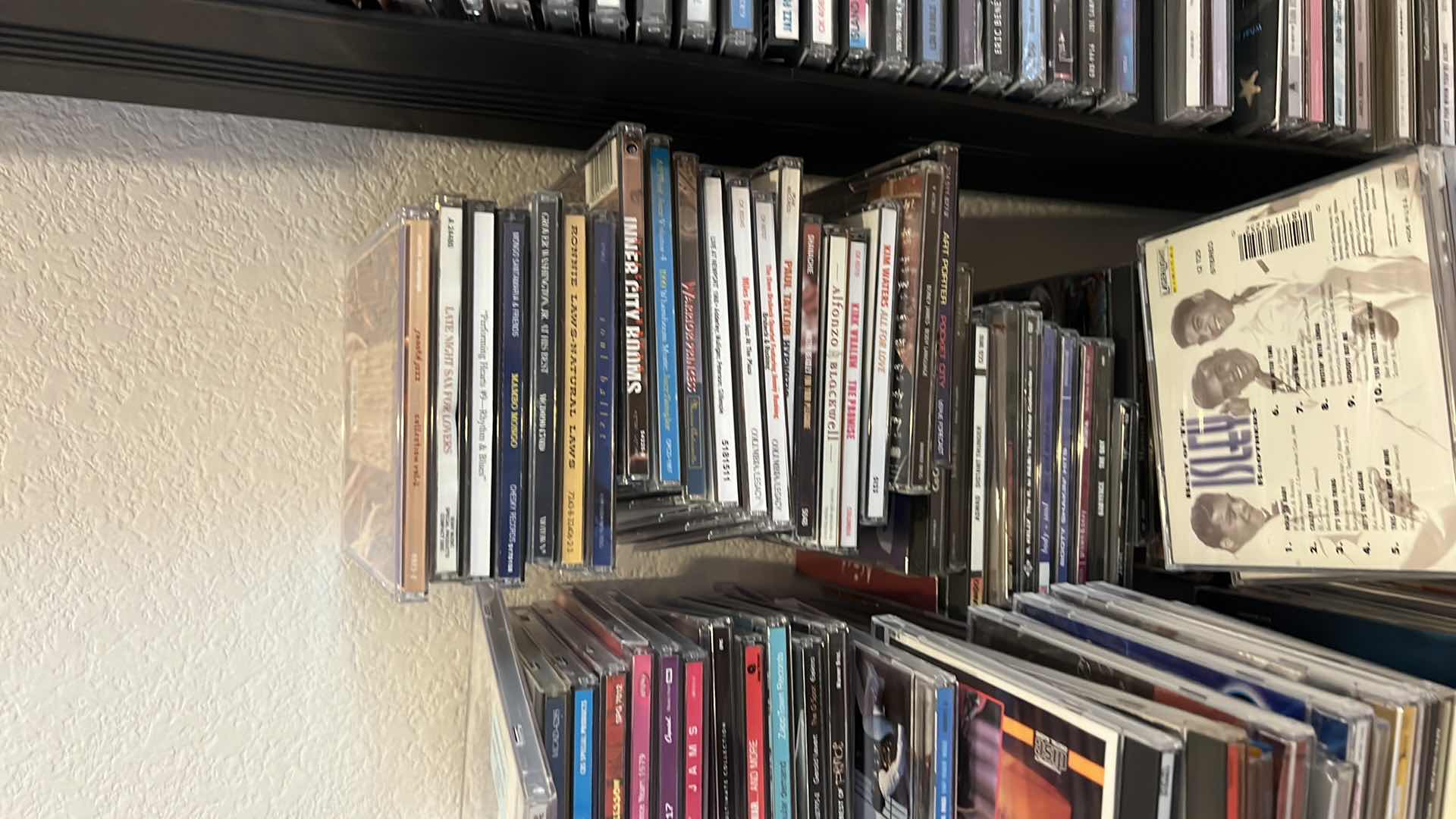 Photo 1 of 2-BLACK CD HOLDERS & CD'S-VARIOUS TITLES & ARTISTB