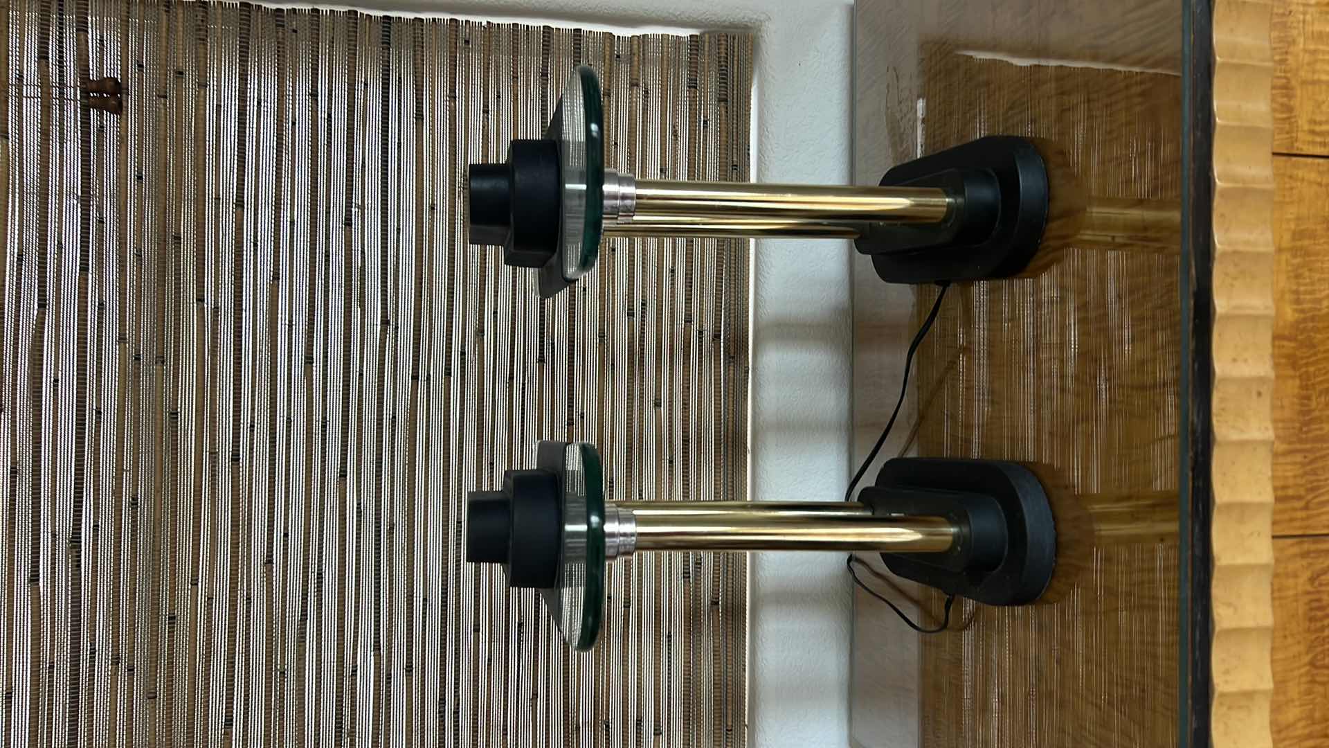 Photo 3 of 2-BLACK METAL & GLASS DESK LAMPS W 17" H16"