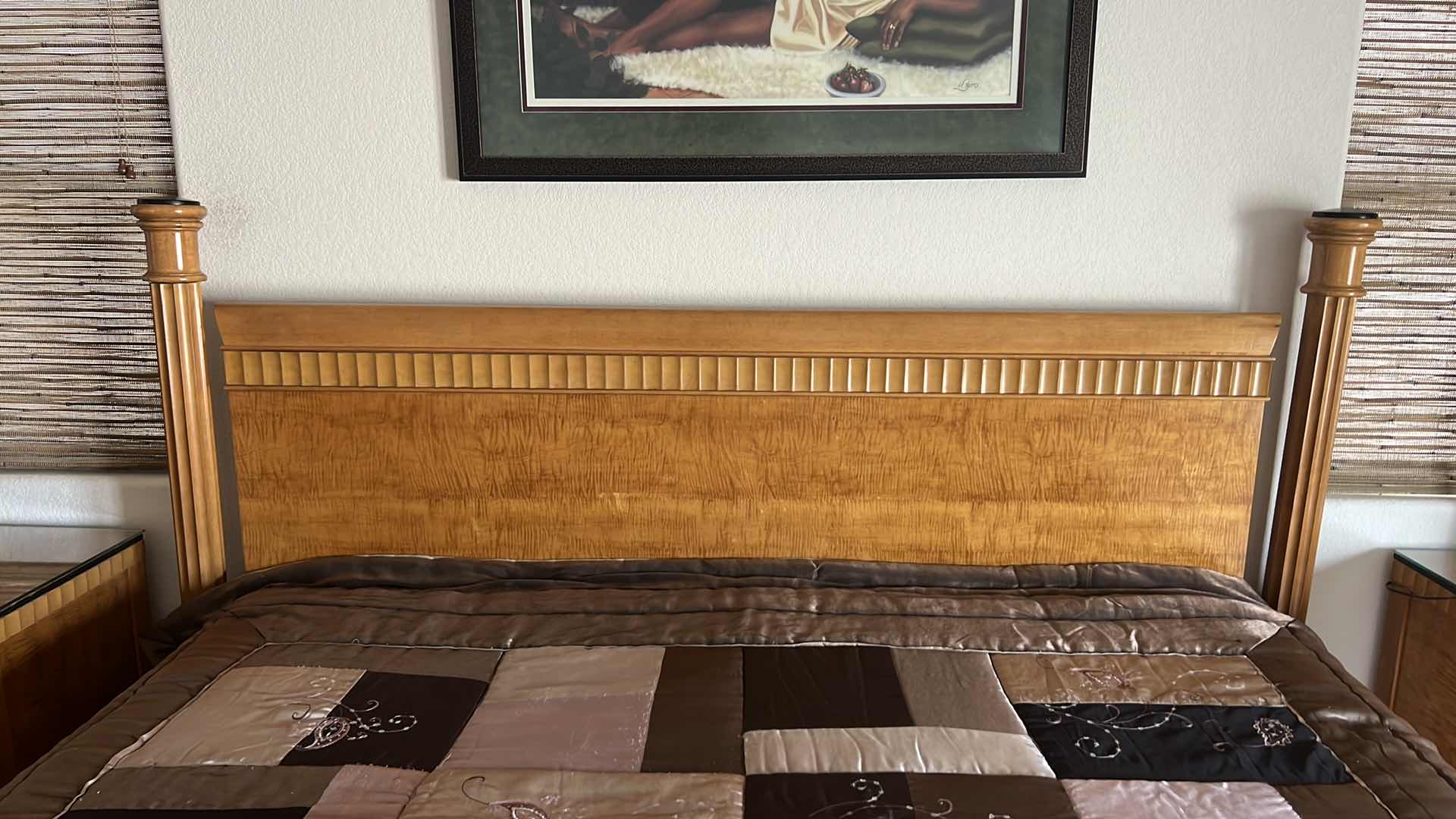 Photo 1 of BAMBOO & RATTAN KING BED FRAME (MATTRESS NOT INCLUDED)