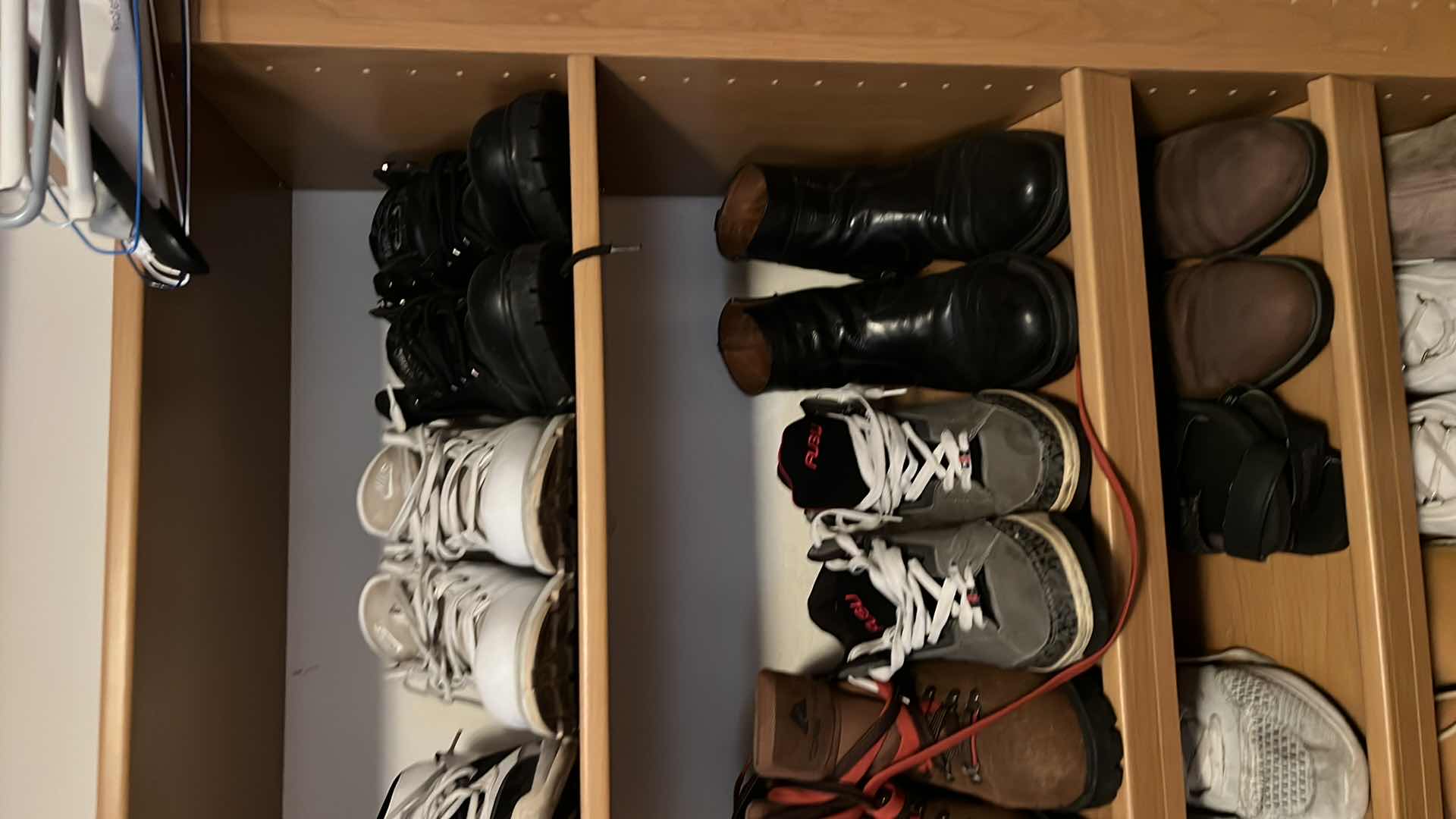 Photo 1 of CLOSET SHELVES MEN'S SHOES (APPROX SIZE 10'S)