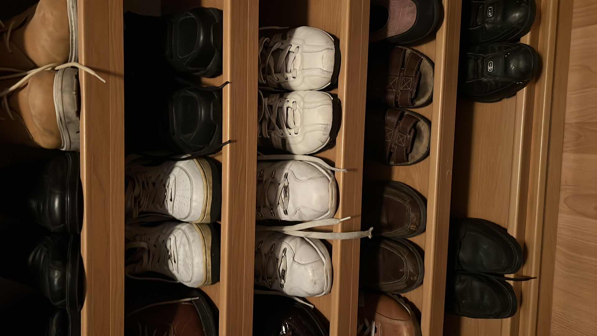 Photo 1 of CLOSET SHELVES MEN'S SHOES (APPROX SIZE 10'S)