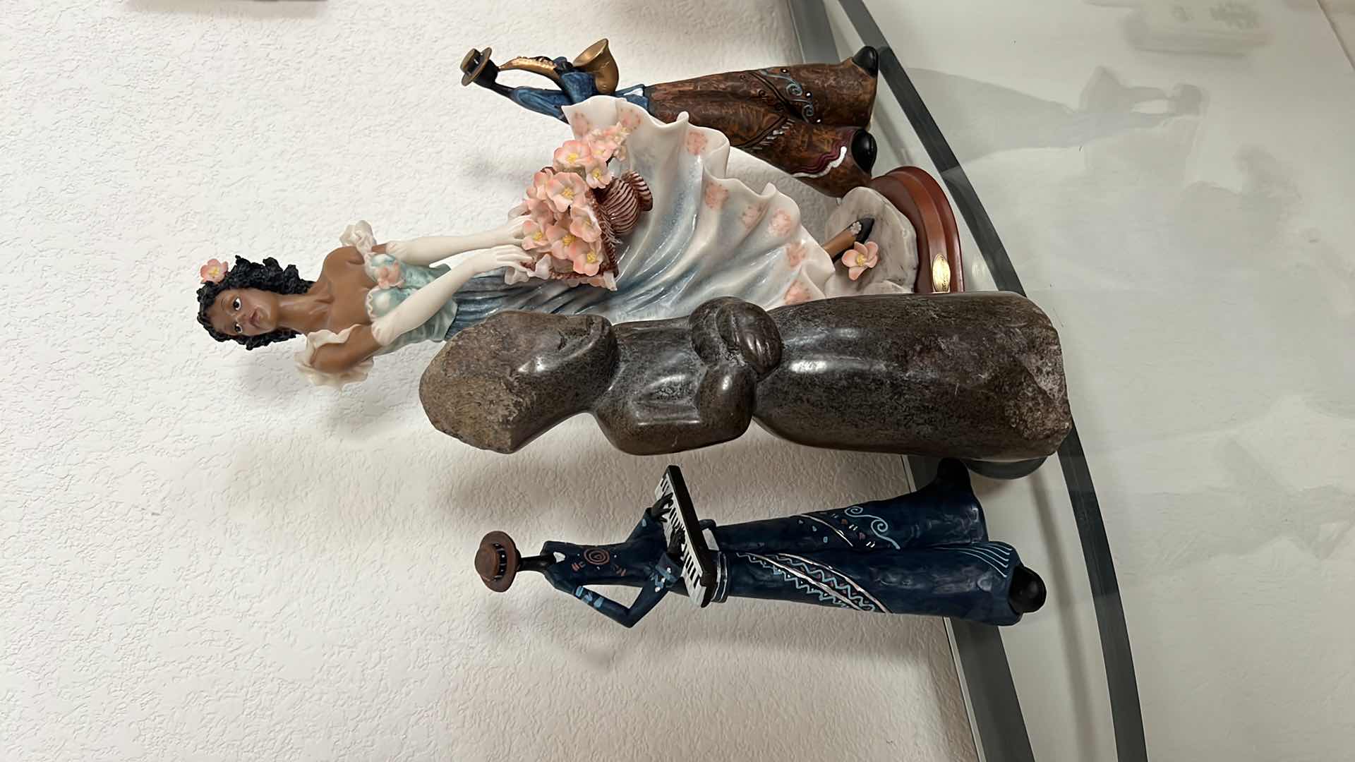 Photo 1 of 4-COLLECTIBLE FIGURINES (TALLEST 17")