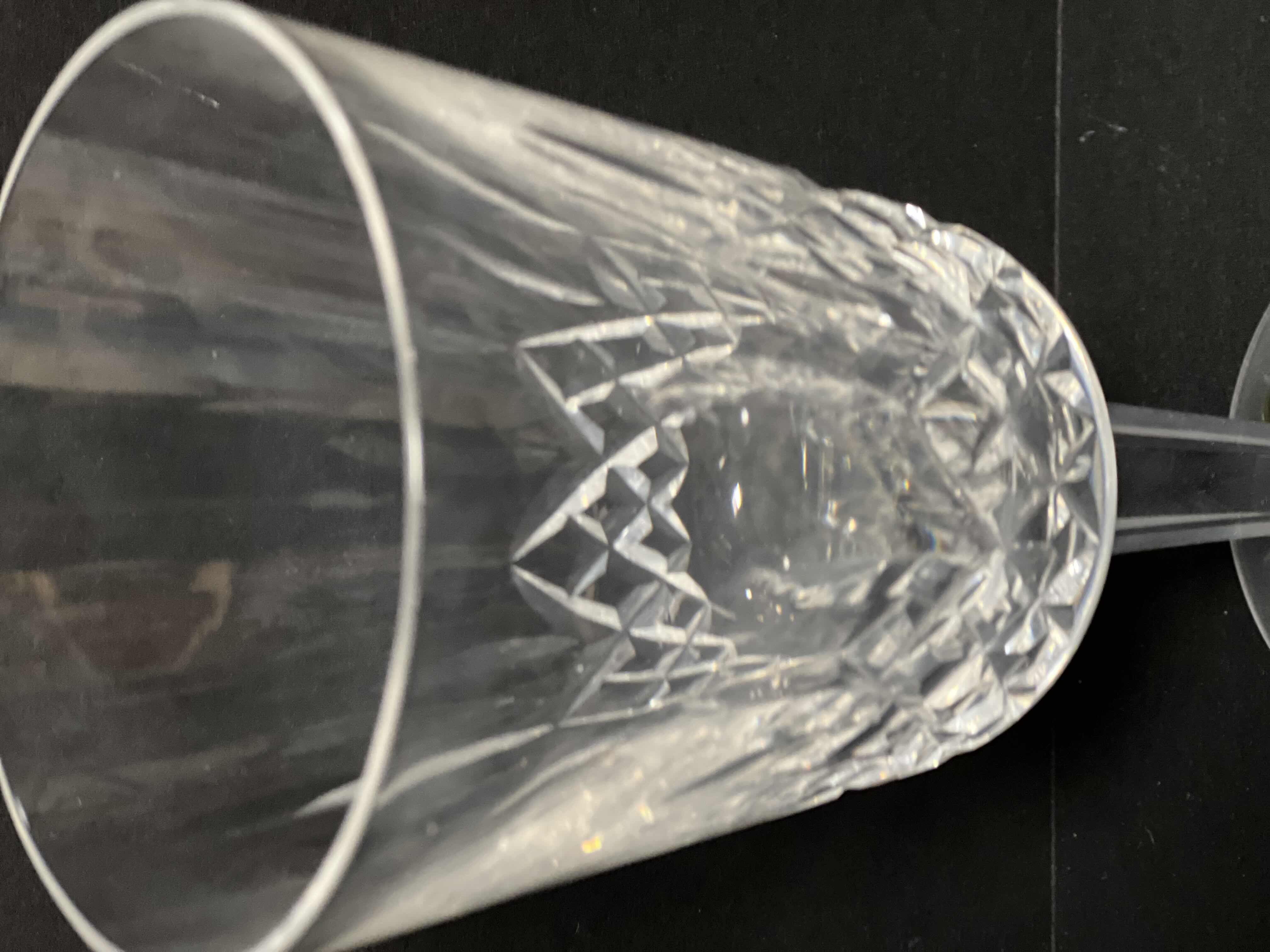 Photo 1 of 4-VINTAGE WATERFORD CRYSTAL LISMORE STEMWARE. CLARET WINE GLASSES.7"H