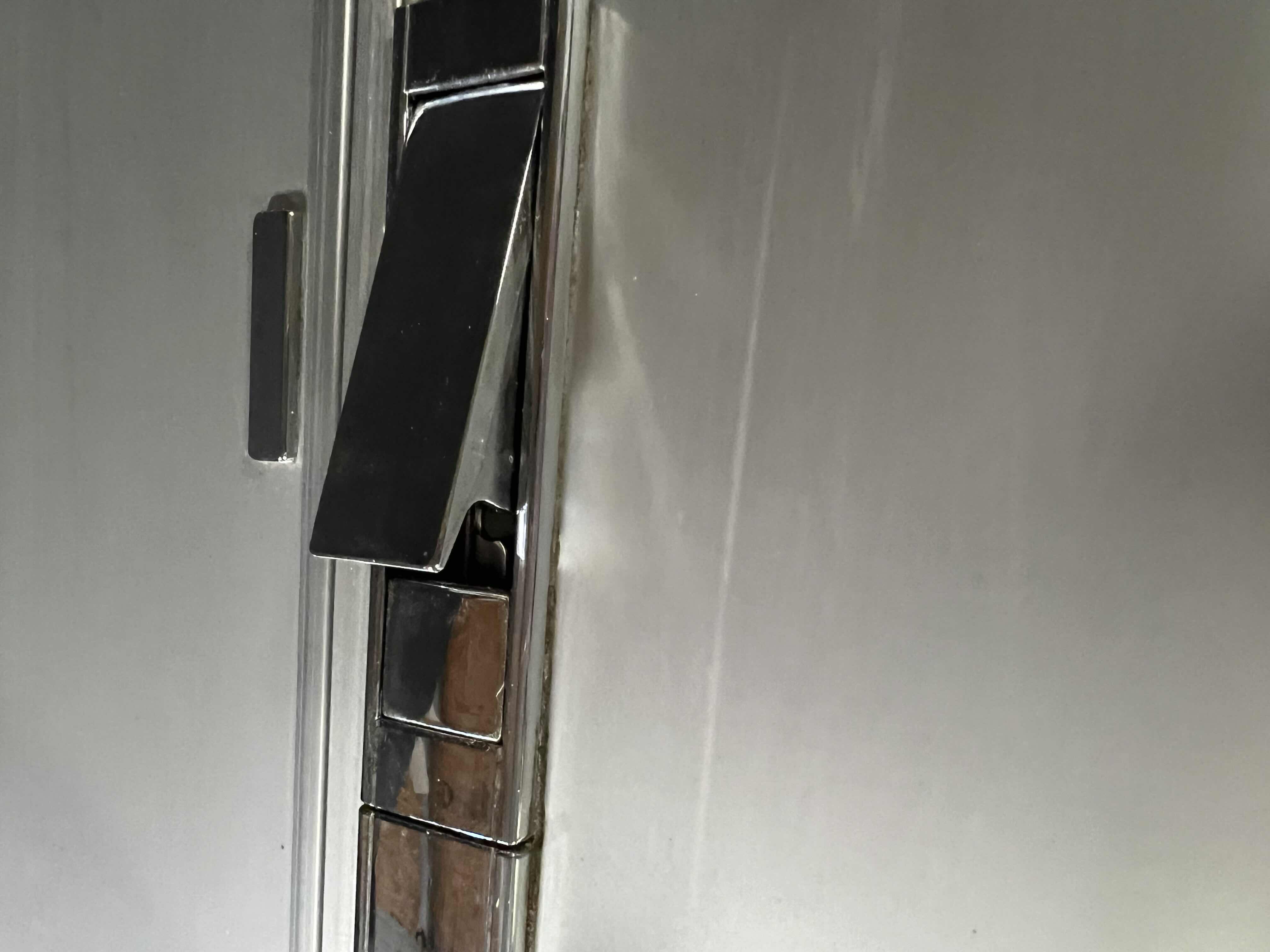 Photo 1 of LARGE VINTAGE ZERO HALIBURTON SUITCASE. SILVER. 2.91cuft.  INCLUDES HANGERS, HANGING BAG AND STAND.