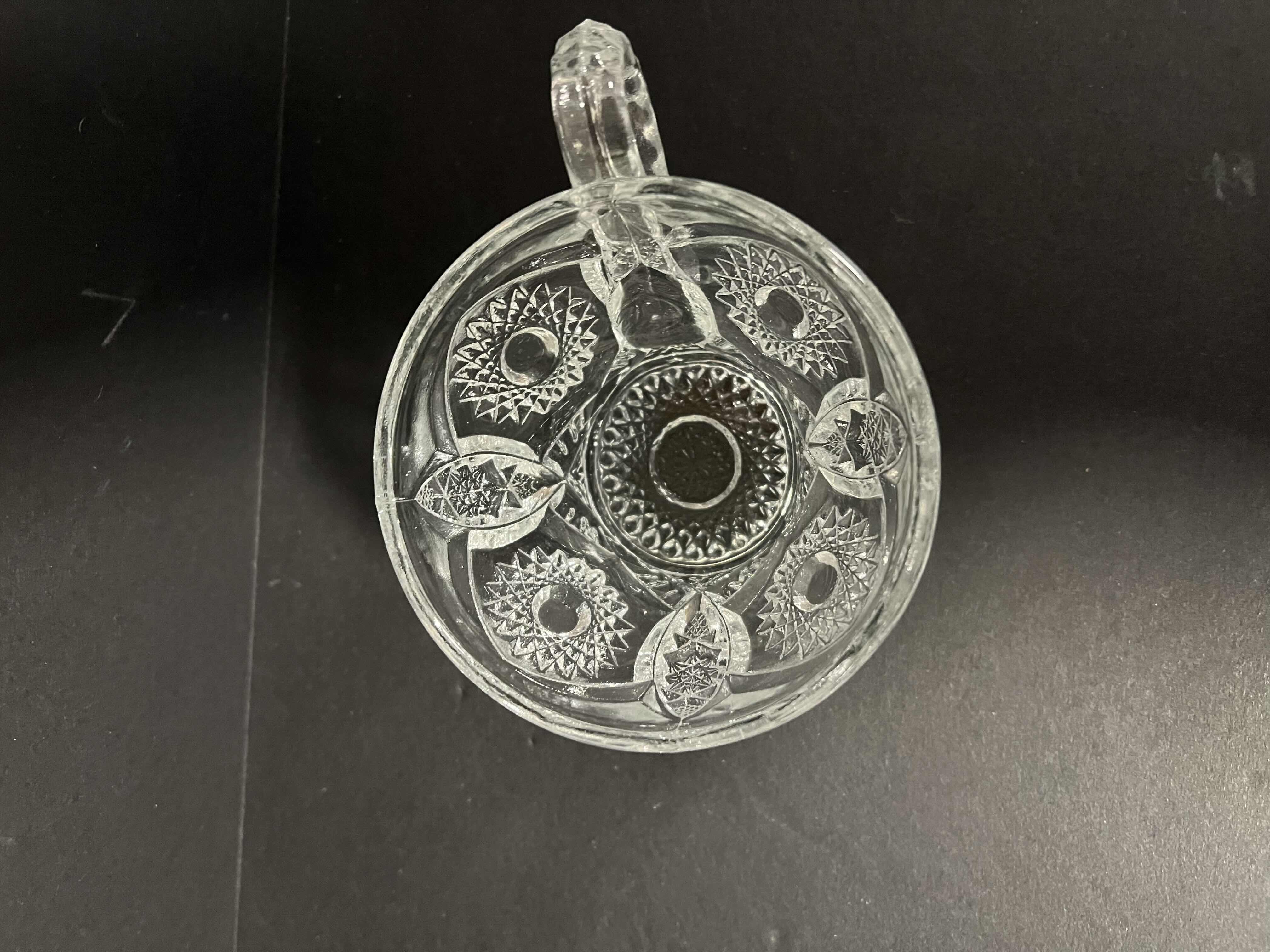 Photo 1 of 6 VINTAGE CRYSTAL CUT TEA CUPS.