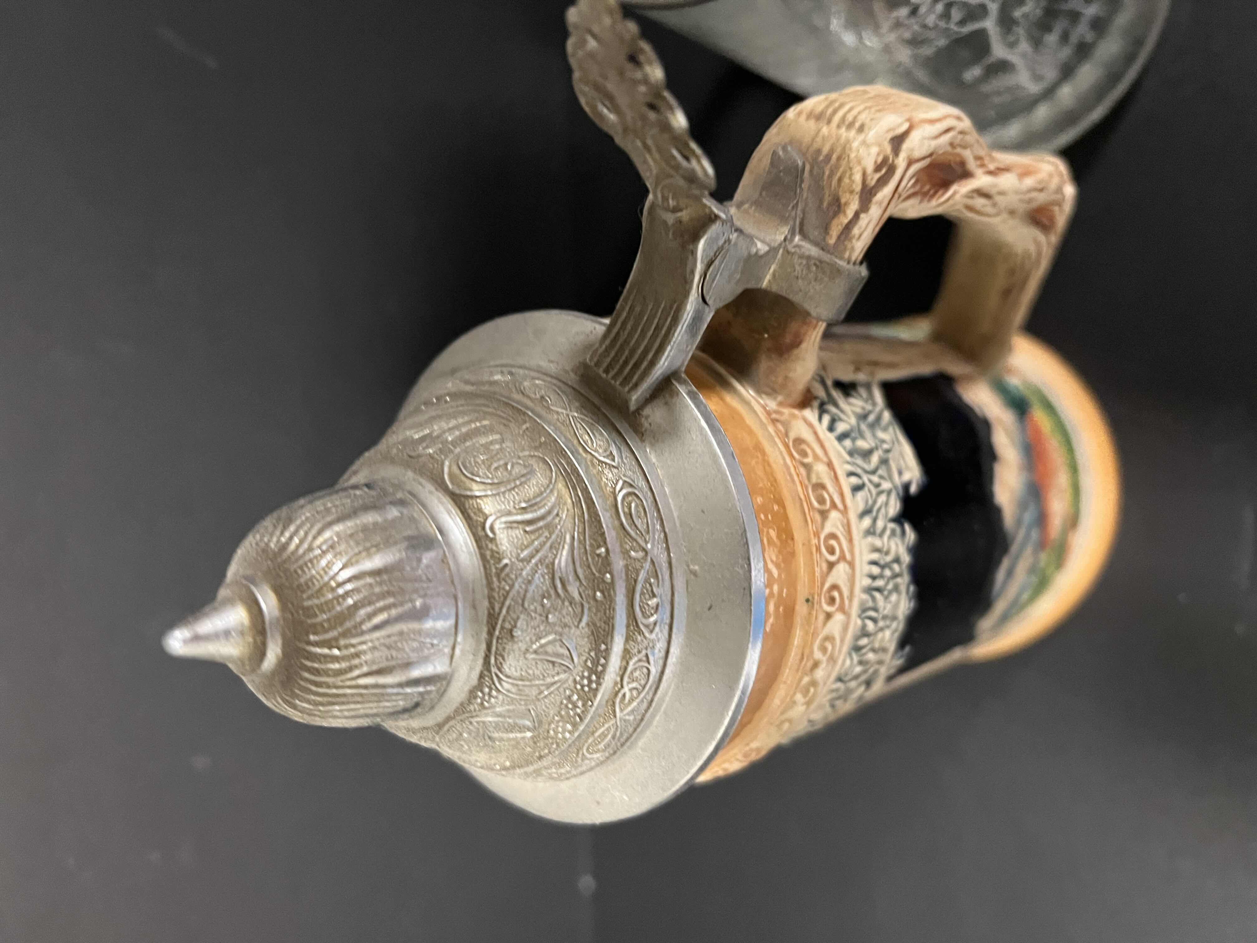 Photo 1 of 2-GERMAN DECORATIVE BEER STINES.