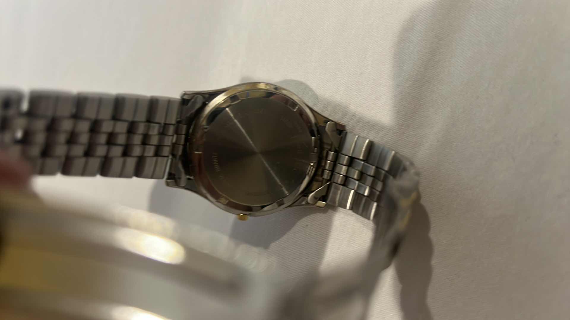 Photo 1 of CARAVELLE BULIVA WATCH UNISEX SILVER GOLD TONE DATE WATCH