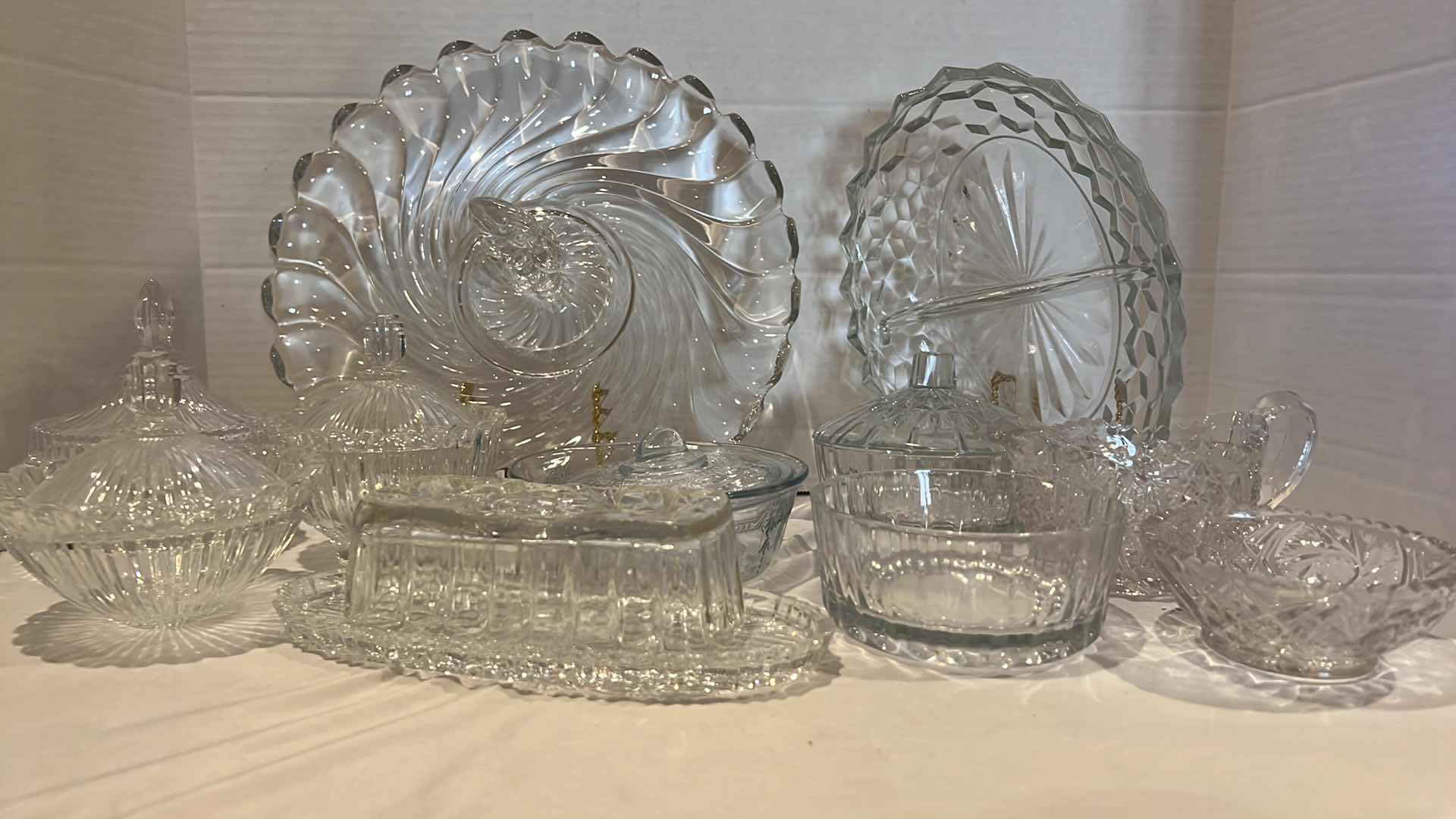 Photo 1 of 17 PCS- VINTAGE GLASS SERVEWARE
