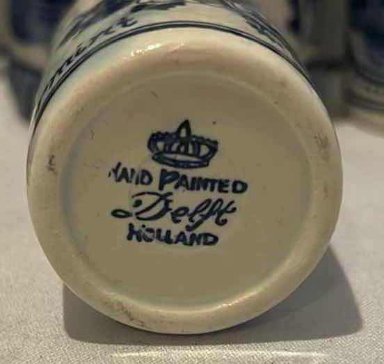 Photo 1 of 5 PCS-BLUE PORCELAIN HAND PAINTED HOLLAND SET