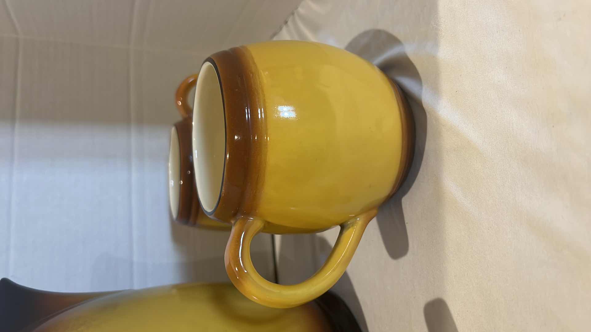 View 8 of 7 PCS-ERPHILA ART POTTERY PITCHER & 6-MUGS FROM CZECH SLAVAKIA