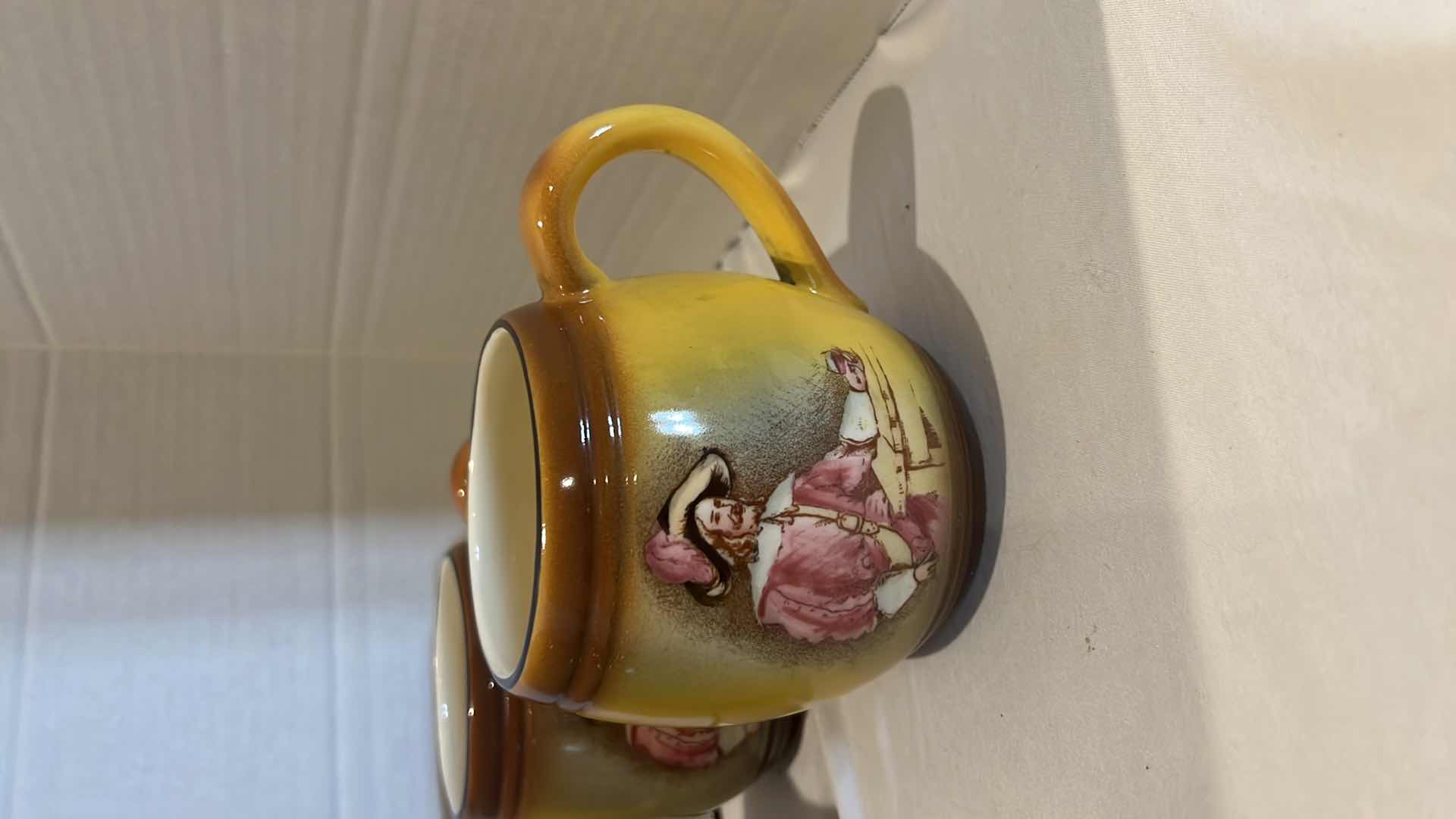 View 7 of 7 PCS-ERPHILA ART POTTERY PITCHER & 6-MUGS FROM CZECH SLAVAKIA