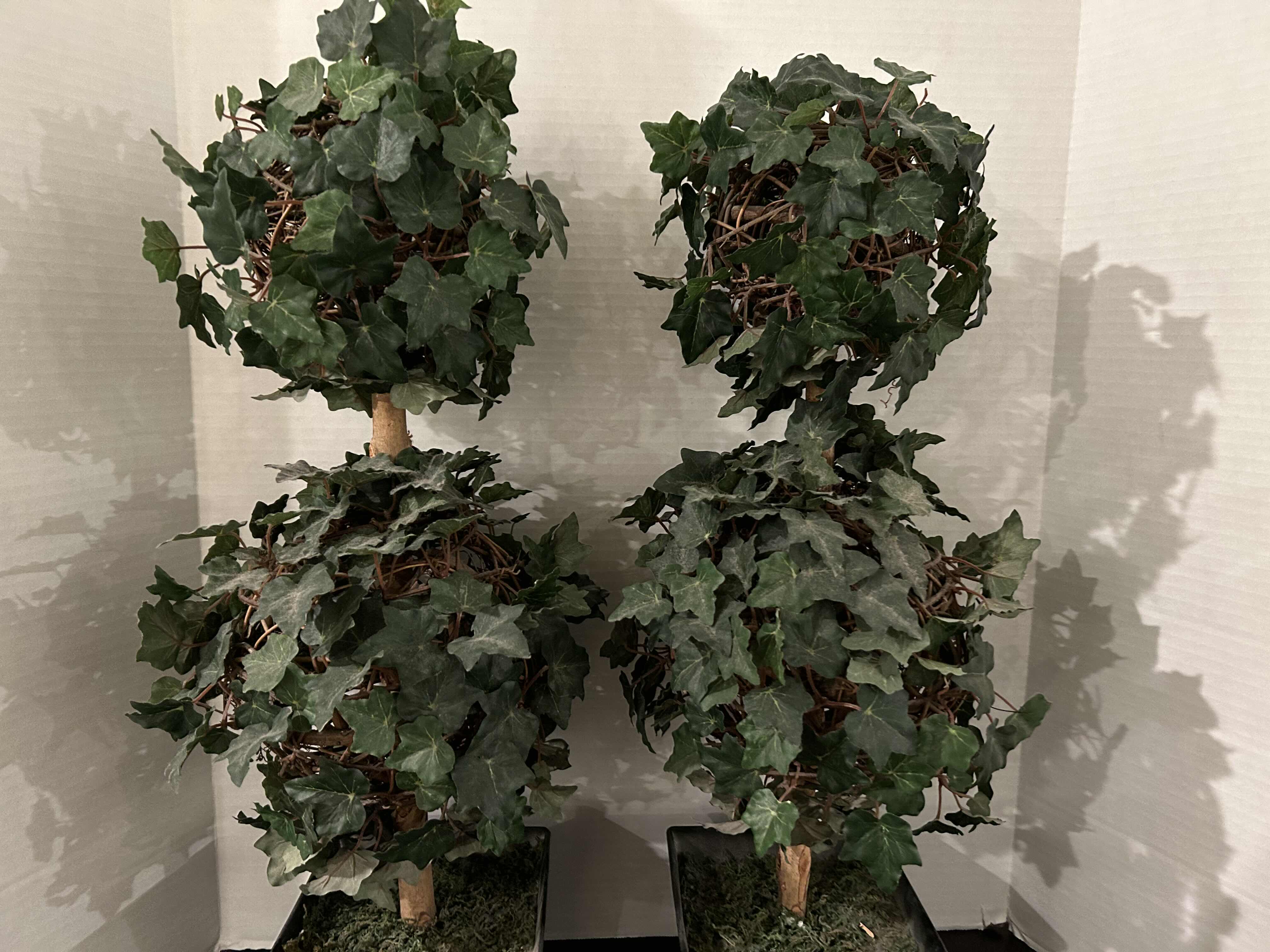 Photo 1 of 2- 26” TOPIARIES IN METAL POTS