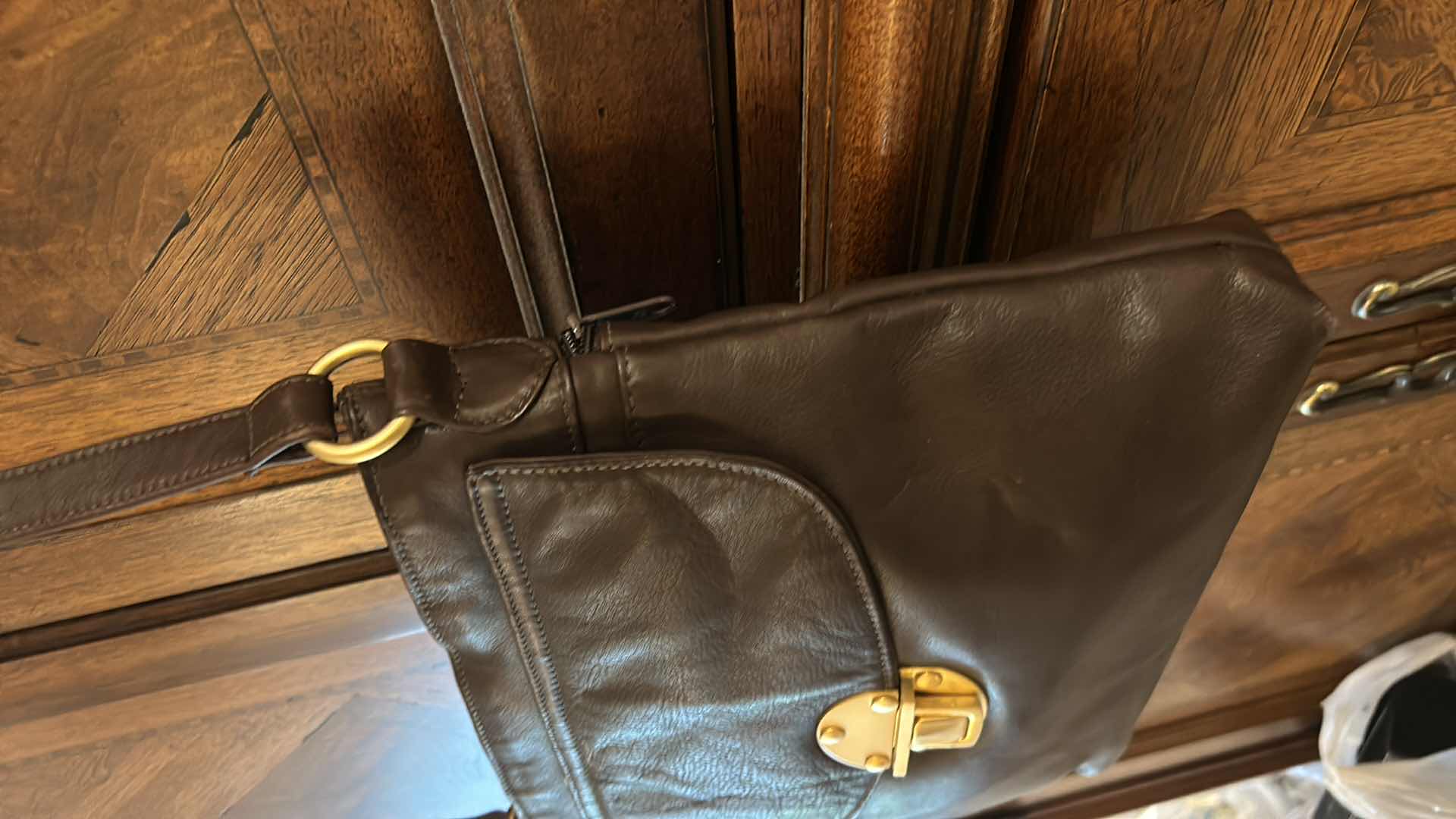 Photo 1 of BROWN LEATHER CROSSBODY SHOULDER BAG