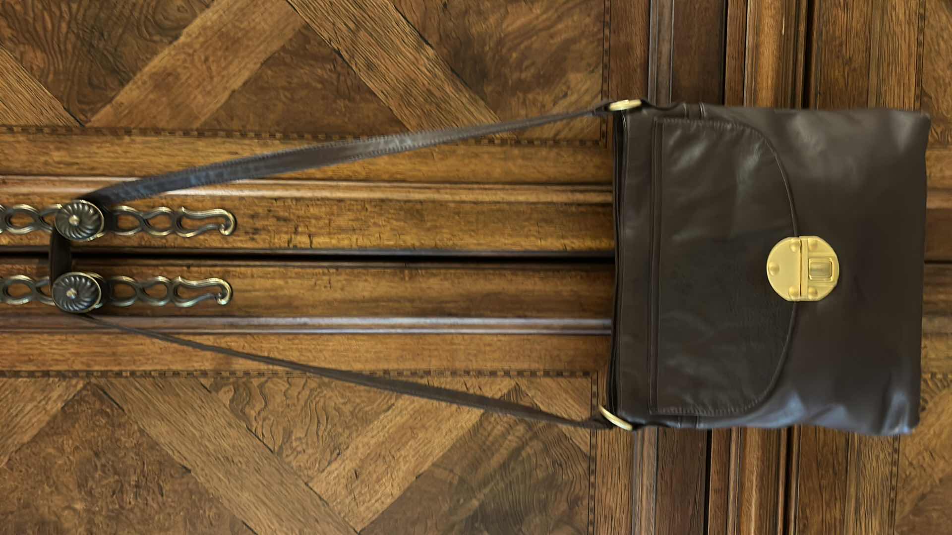 Photo 1 of BROWN LEATHER CROSSBODY SHOULDER BAG