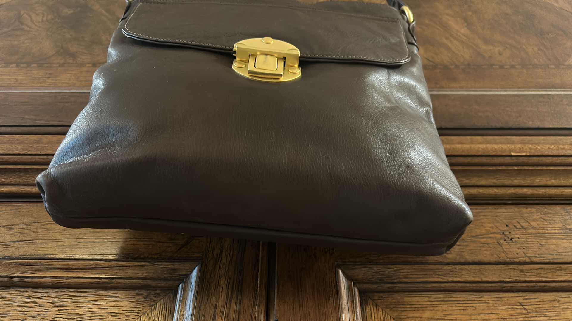 Photo 1 of BROWN LEATHER CROSSBODY SHOULDER BAG