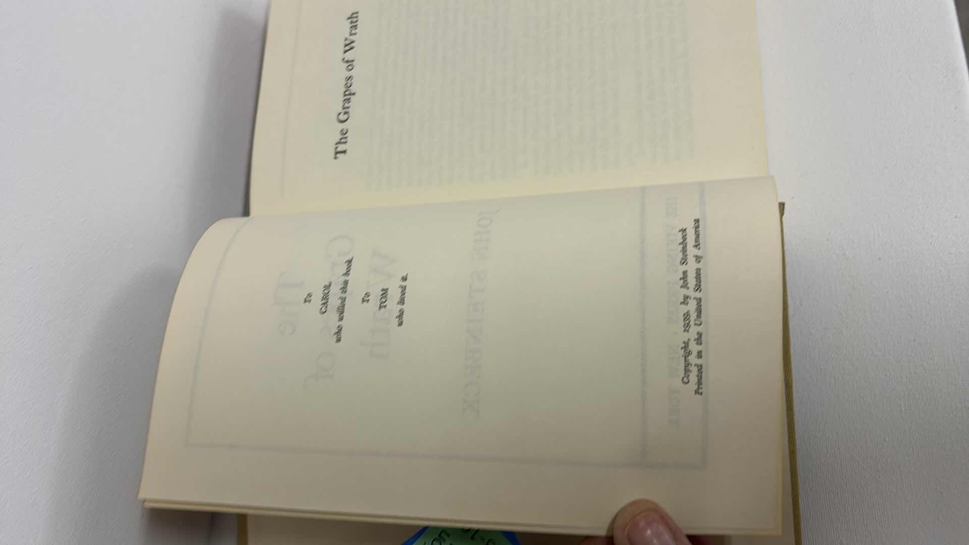 Photo 1 of 2 VINTAGE HARDCOVER BOOKS WITH JACKETS, “THE GRAPES OF WRATH BY STEINBECK, SLAUGHTERHOUSE-5  BY VONNEGUT