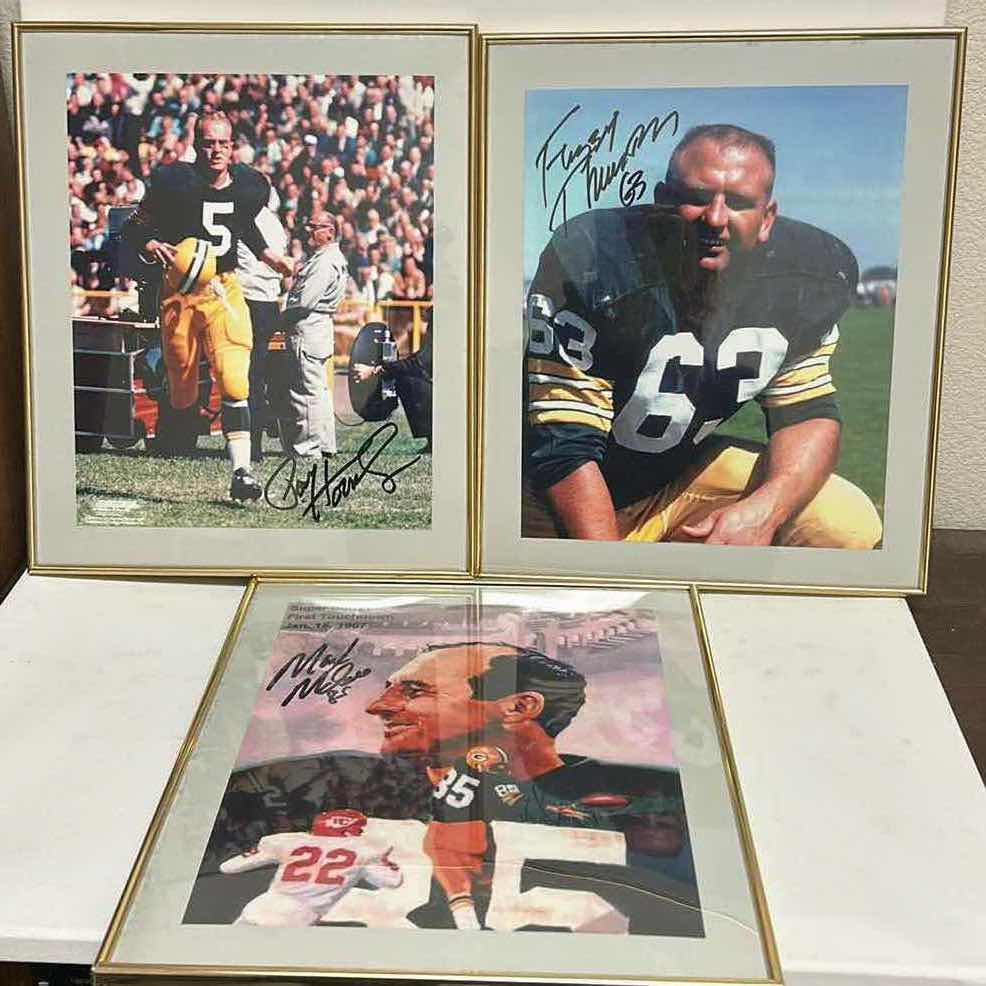 Photo 1 of 3 - AUTOGRAPHED FOOTBALL PLAYERS 8” x 10” FRAMED PHOTOGRAPHS