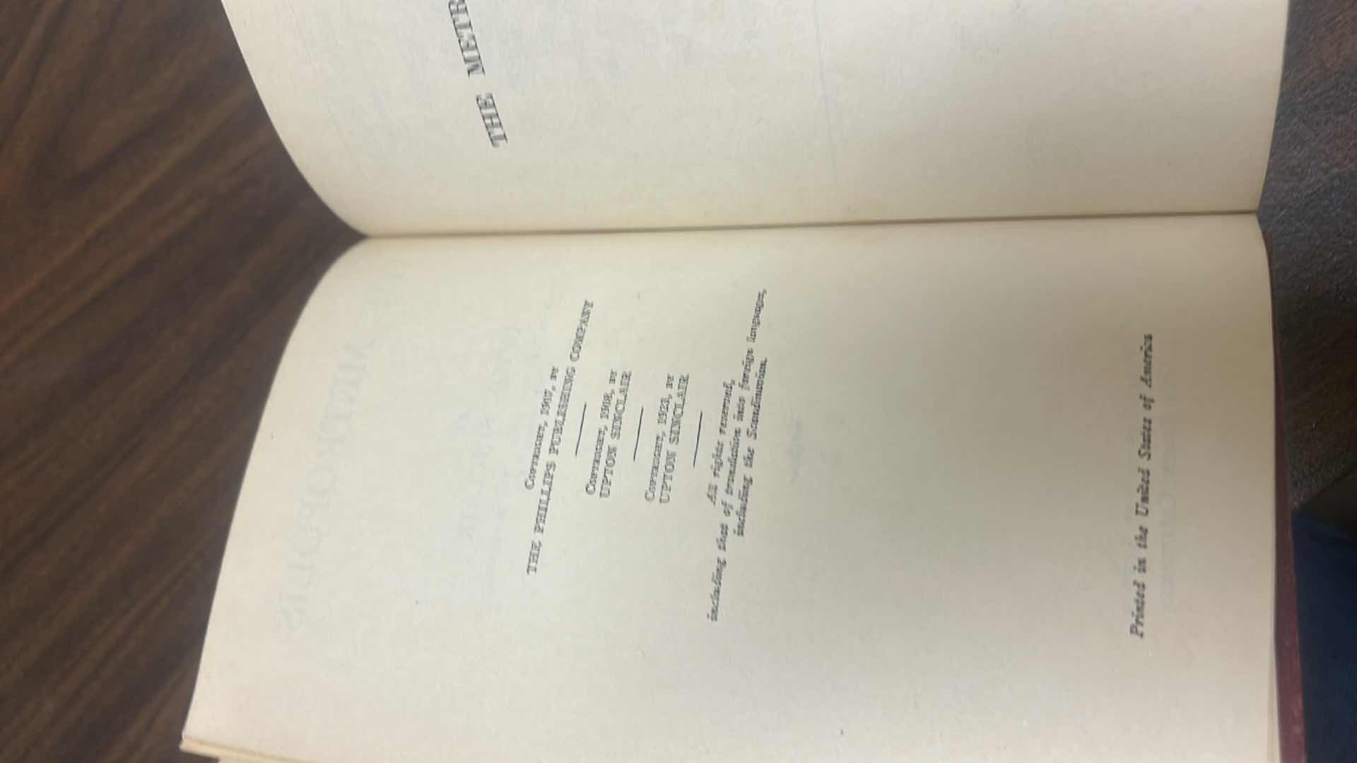 Photo 1 of 2 VINTAGE HARDCOVER BOOKS, UPTON SINCLAIR & THOMAS DIXON AUTHORS