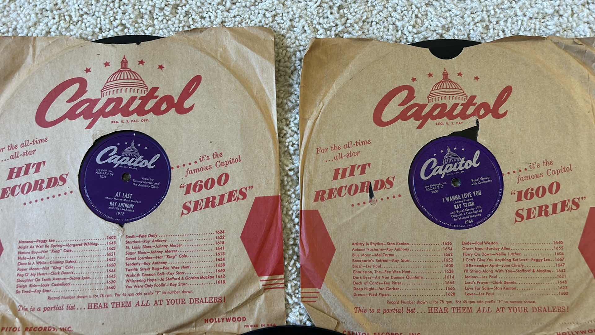 Photo 1 of 4 VINTAGE RECORD ALBUMS - 3 CAPITOL & 1 COLUMBIA