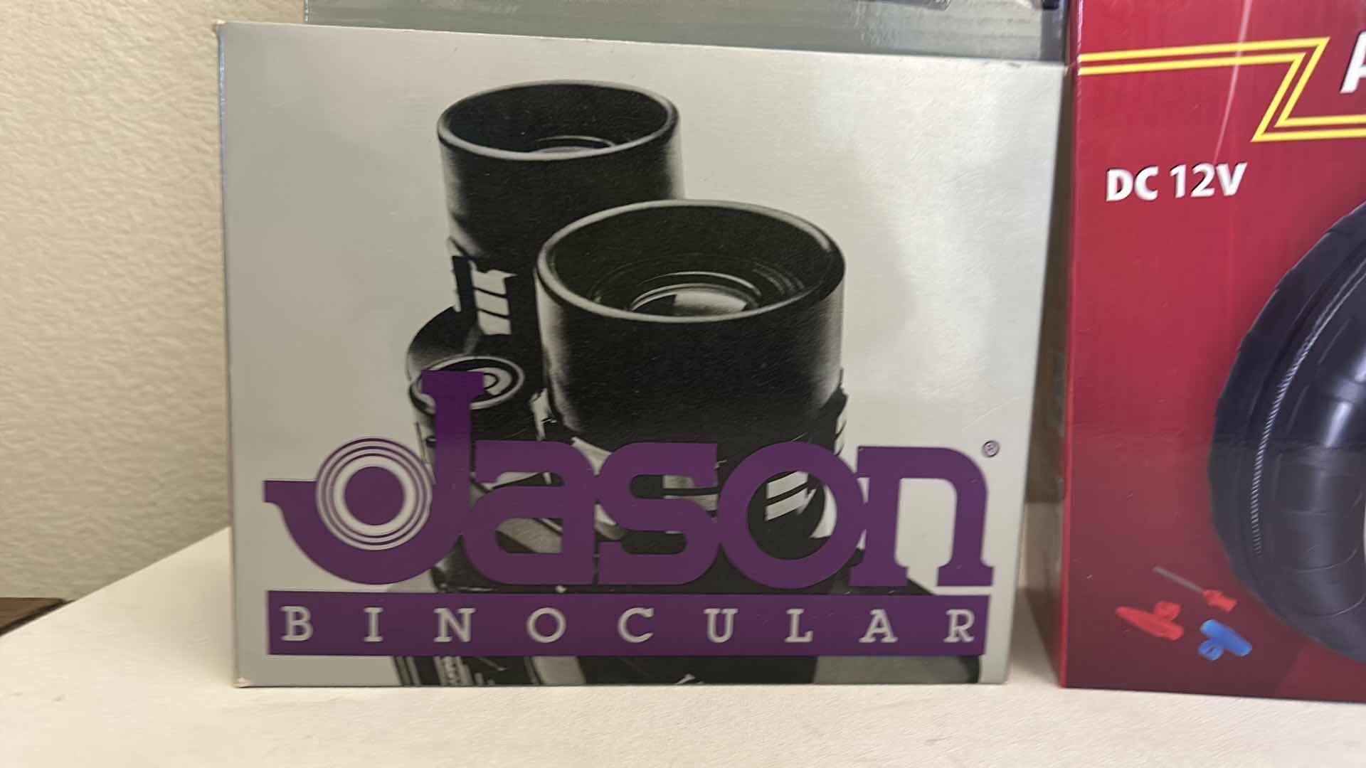 Photo 1 of 4 NEW BOXED ITEMS - BINOCULARS, FURNITURE SLIDERS, AIR COMPRESSOR AND MANICURE SET