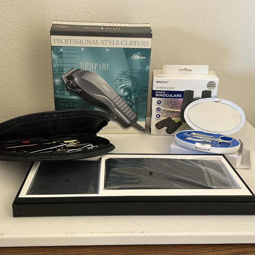 Photo 1 of 5 NEW ITEMS- PROFESSIONAL STYLE CLIPPERS, BINOCULARS, MANICURE SETS, WALLET SET