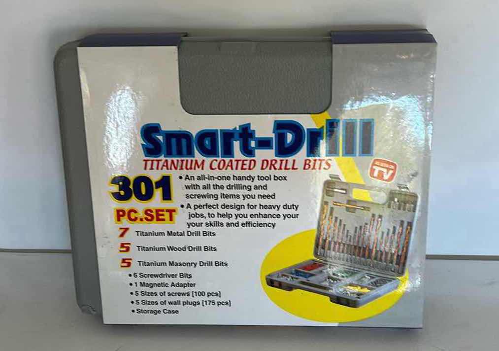 Photo 1 of 4 NEW GARAGE ITEMS - 2 DRILLS, MULTI TOOL AND HOME REPAIR TOOL SET