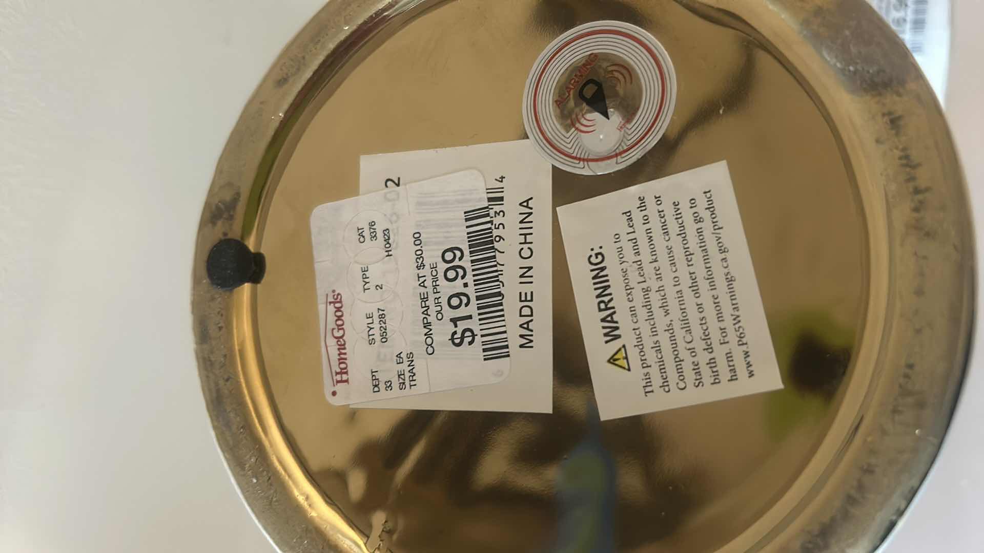 Photo 1 of HOME DECOR- 2 BLACK, WHITE & GOLD LIDDED JARS (TALLEST H 13”