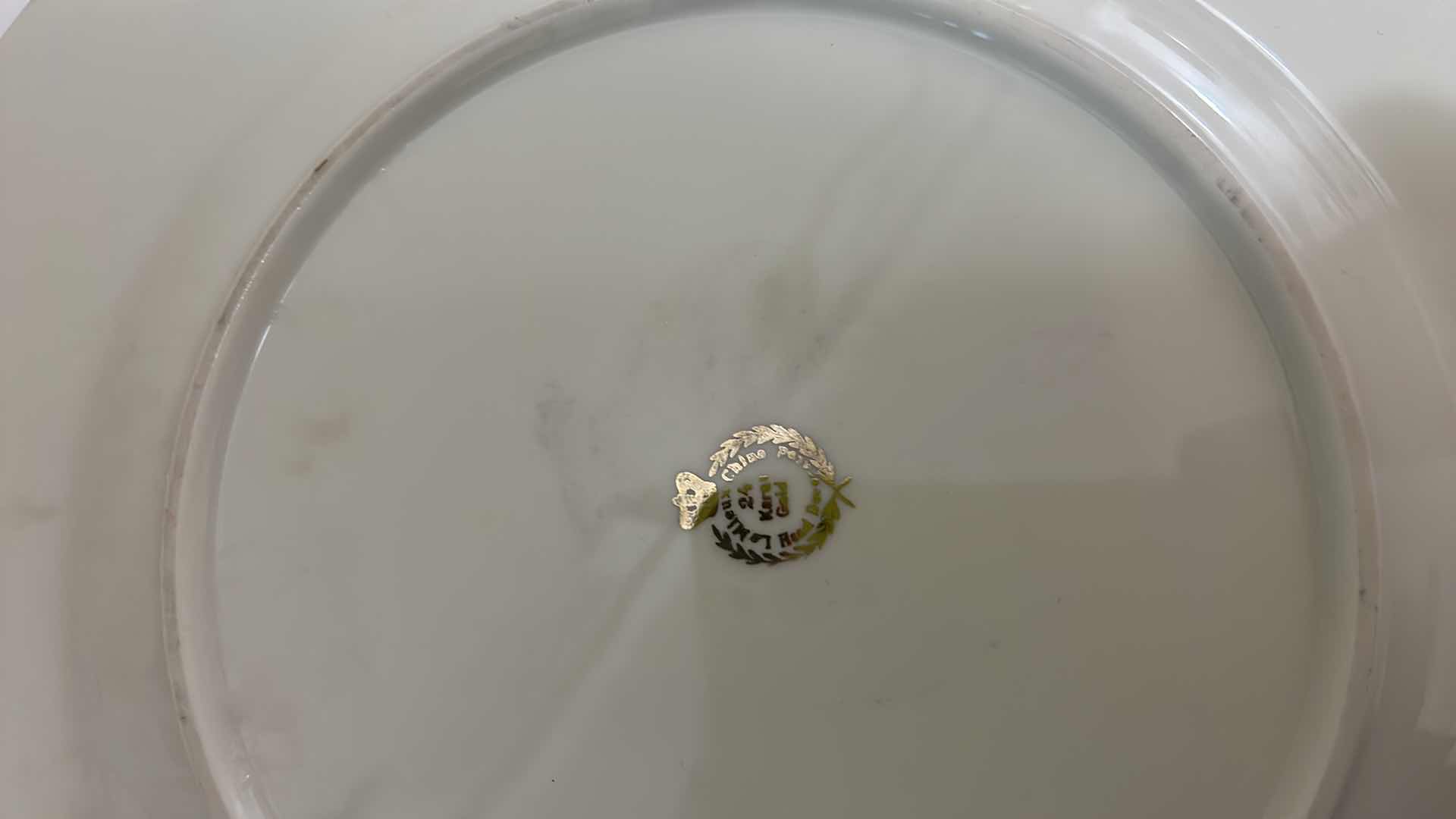 Photo 1 of HOME DECOR- 2 10.5” LA MIEUX CHINA PLATES, HAND PAINTED, 24 KARAT GOLD EMBELLISHED