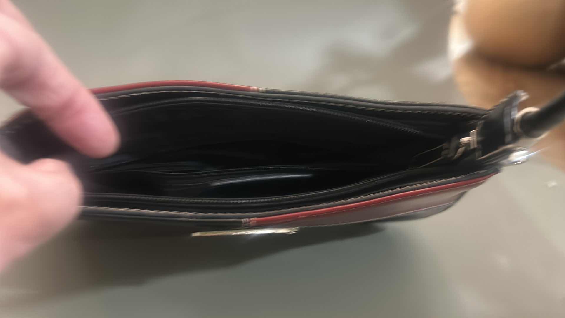 Photo 1 of  PRADA HANDBAG - SMALL BLACK AND RED
