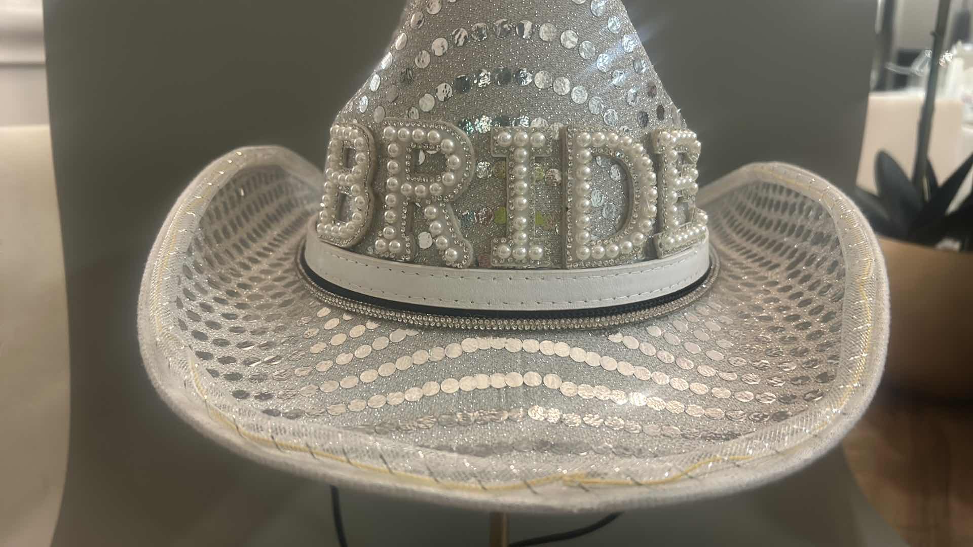 Photo 1 of NEW CUSTOM DESIGNED SPARKLING LIGHT COWGIRL “BRIDE” HAT