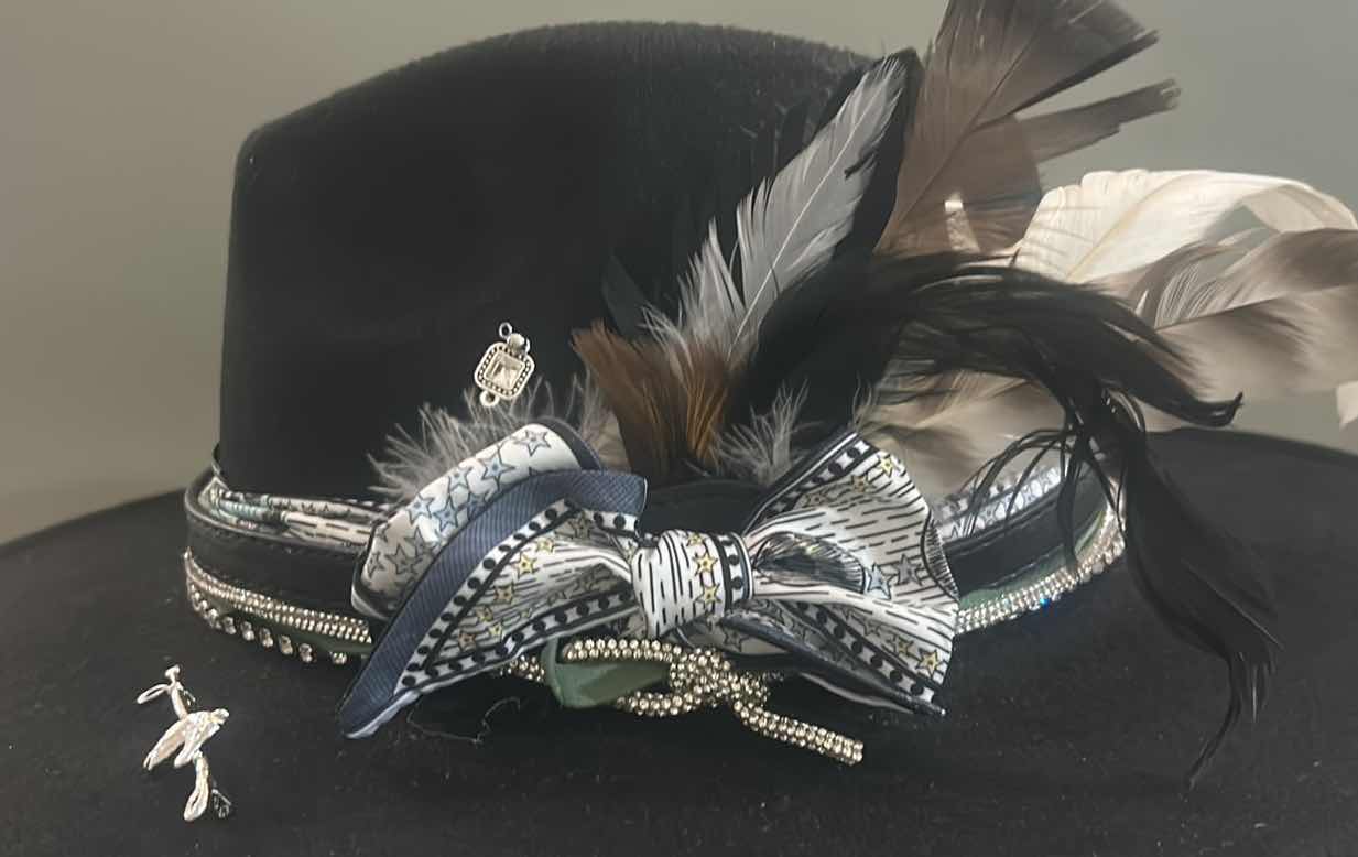 Photo 1 of NEW CUSTOM DESIGN FELT FEDORA COWGIRL HAT (ADJUSTABLE)