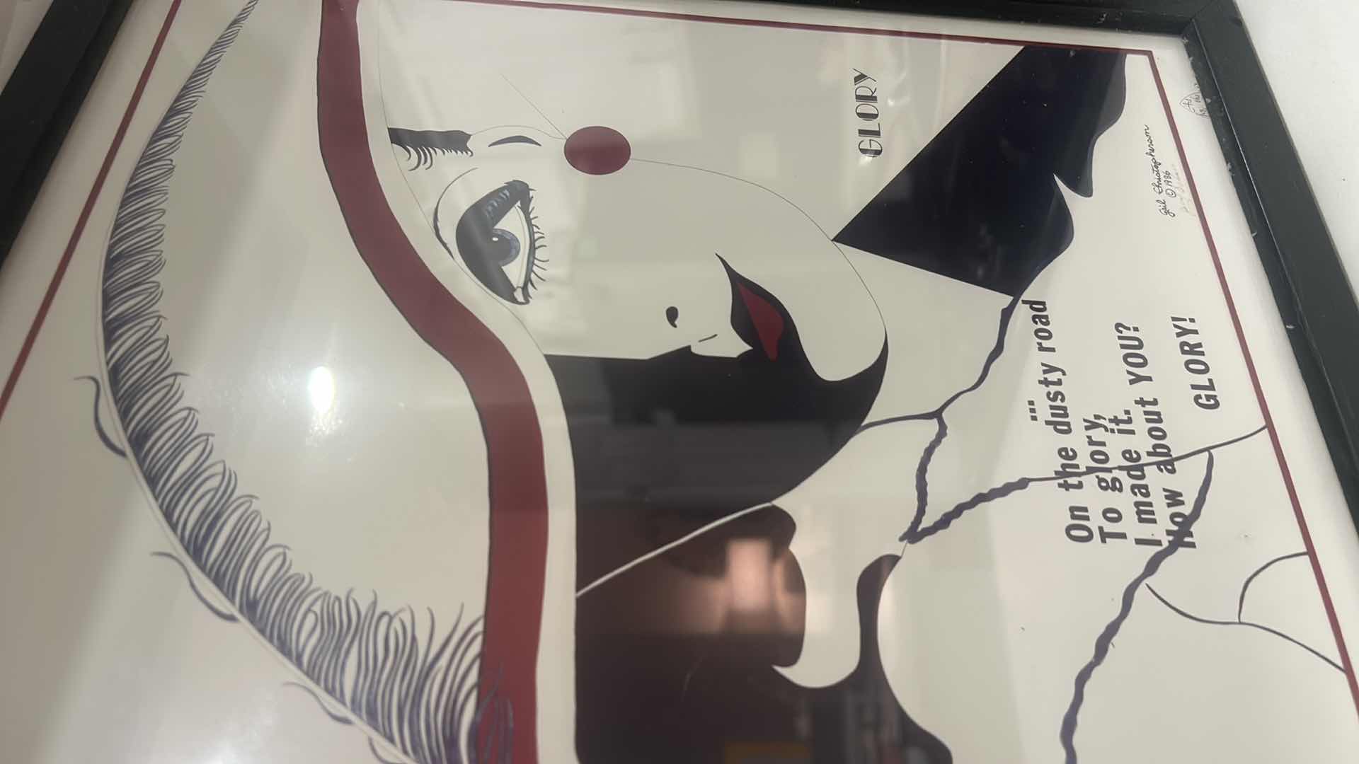 Photo 1 of BLACK FRAMED, “GLORY” BY GAIL CHRISTOPHERSON ARTWORK 12” x 15 1/4”