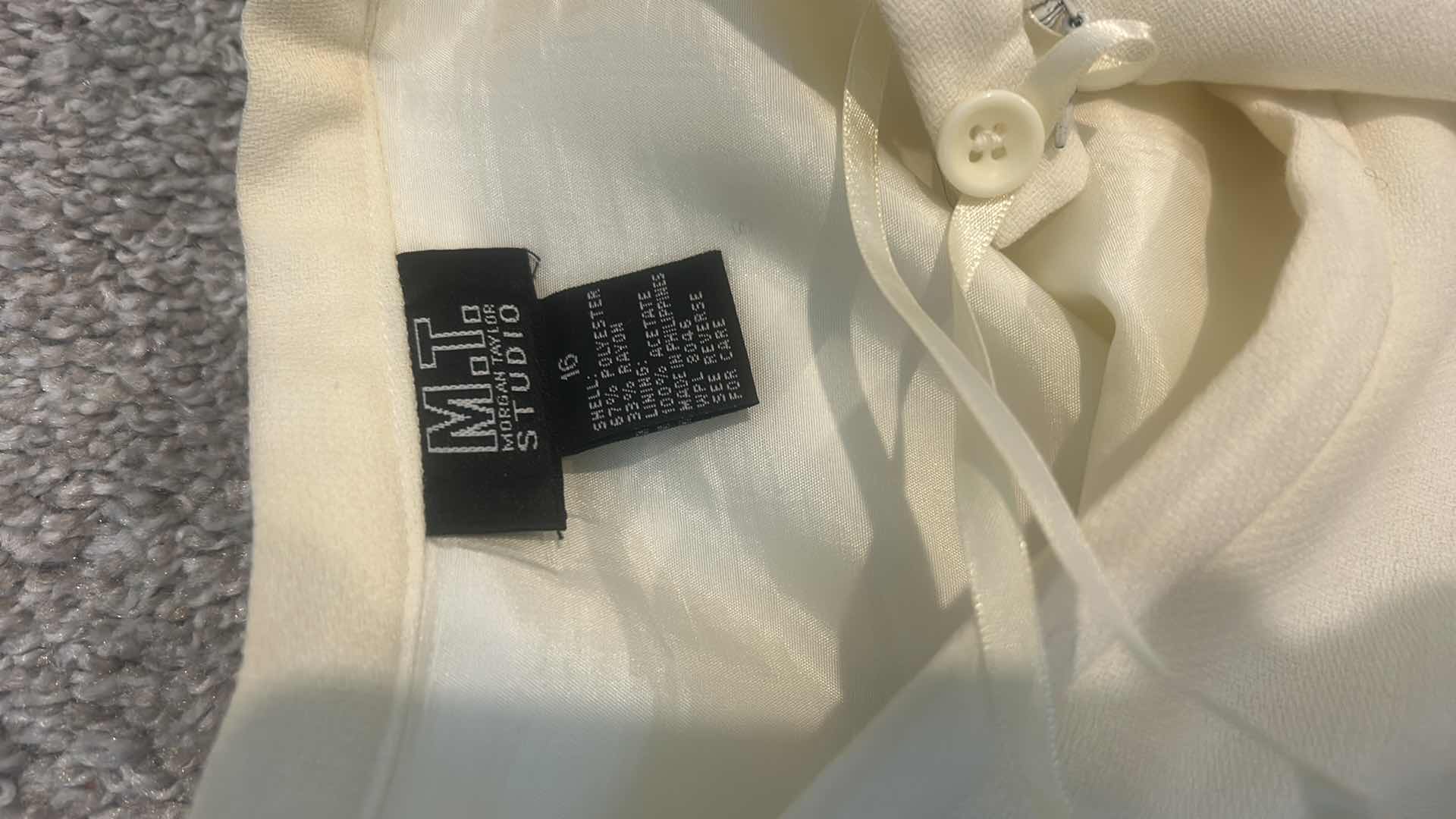 View 6 of WOMENSWEAR / JOSEPHINE CHAUS 100% SILK JACKET WITH BROOCH AND IVORY SKIRT, BOTH SIZE 16