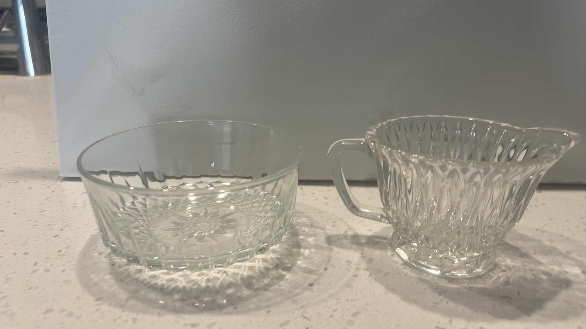 Photo 1 of 7 PC CRYSTAL BOWLS AND SMALL PITCHER