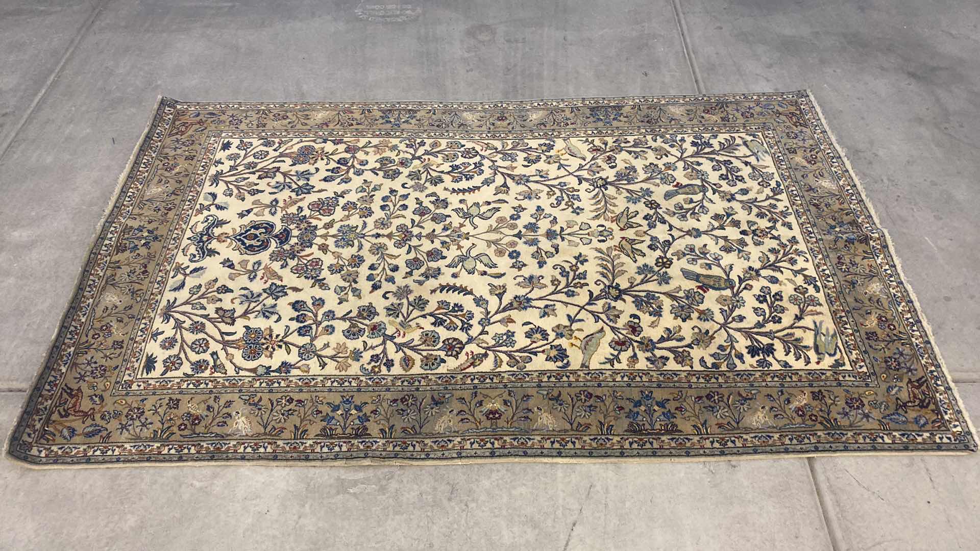 Photo 1 of PERSIAN SILK & WOOL ARE RUG 54” X 90” INCLUDING FRINGE