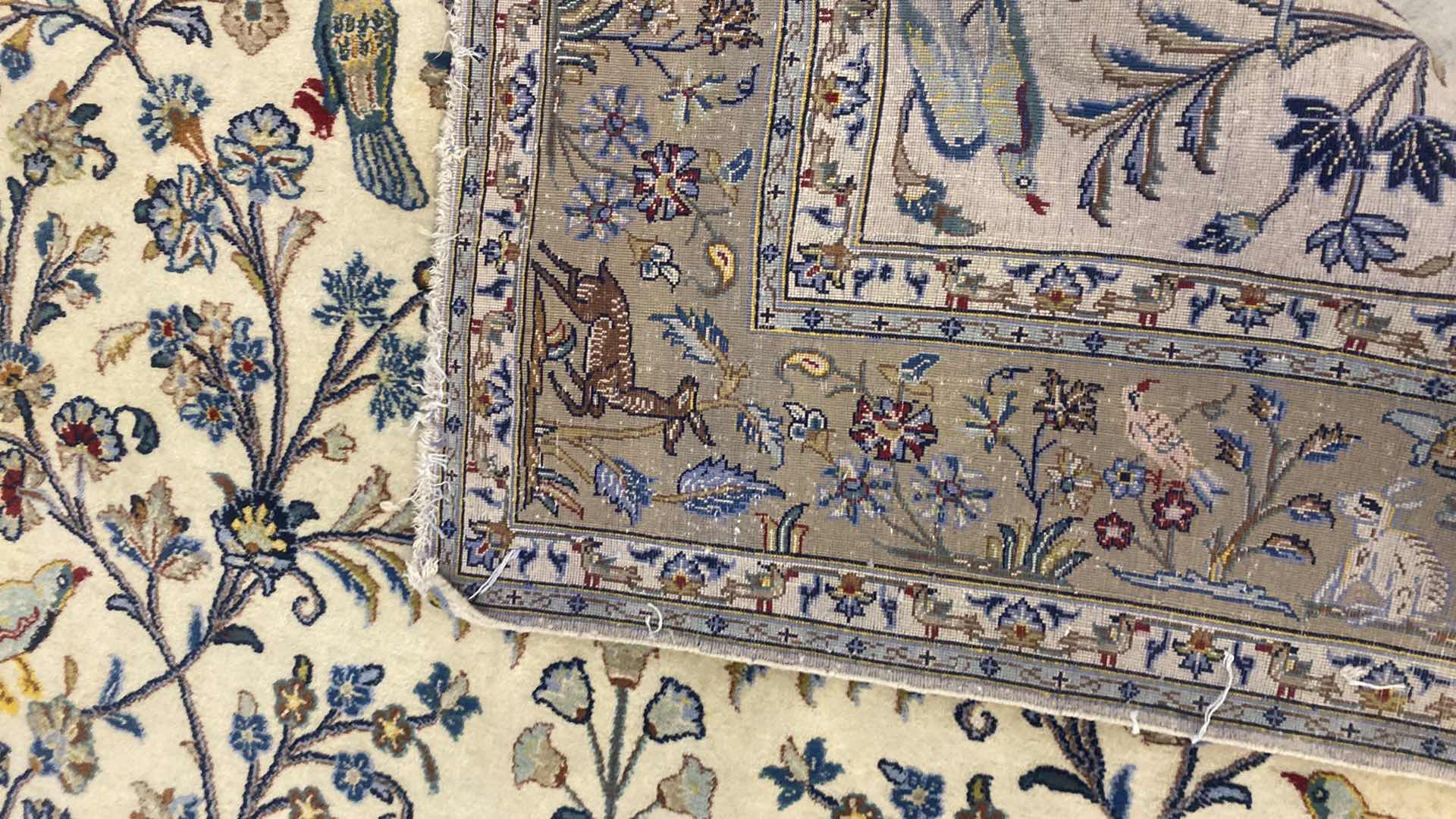 Photo 1 of PERSIAN SILK & WOOL ARE RUG 54” X 90” INCLUDING FRINGE