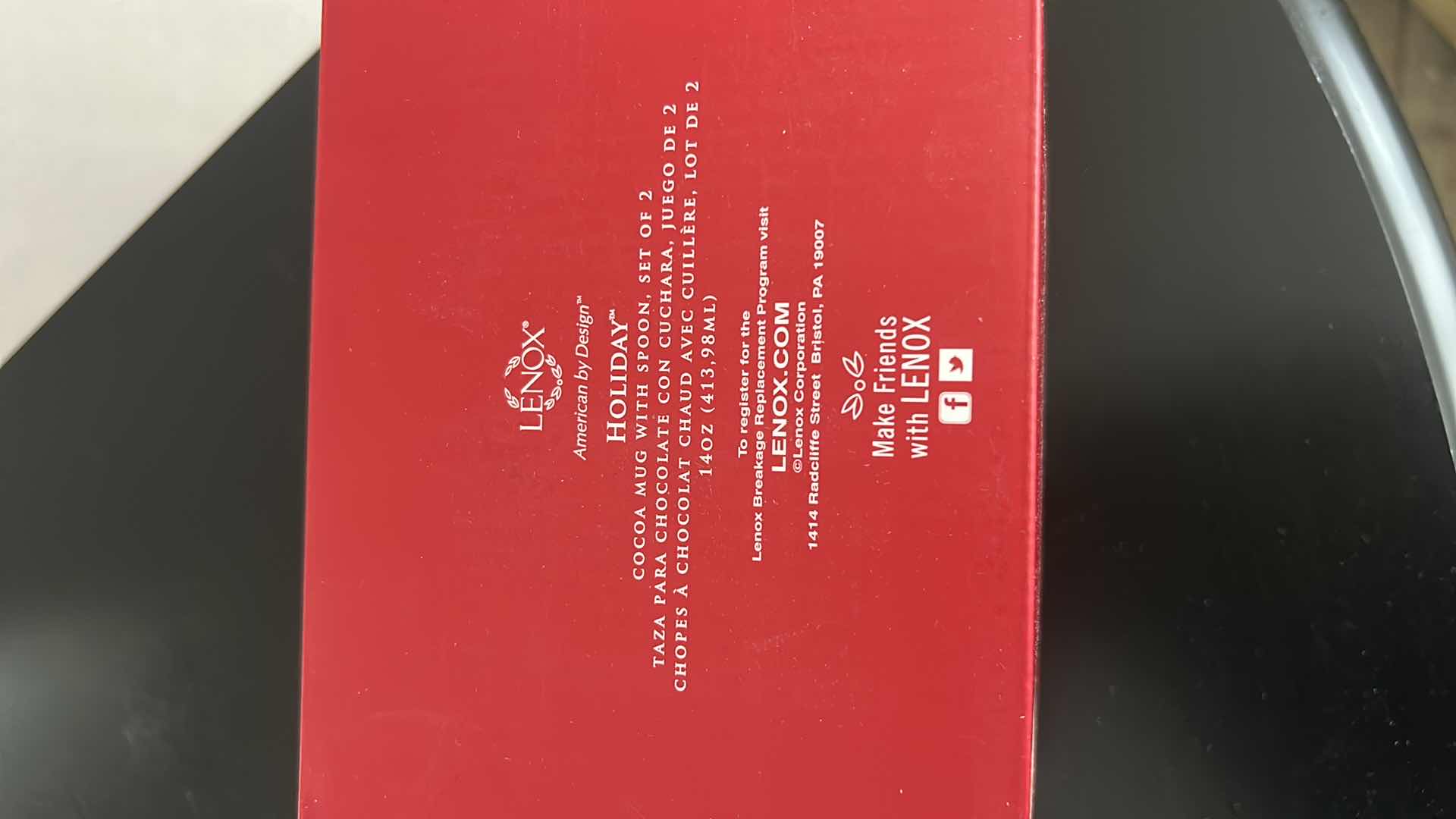 Photo 1 of 2 NEW BOXED LENOX HOLIDAY S&P AND COCOA MUGS WITH SPOONS