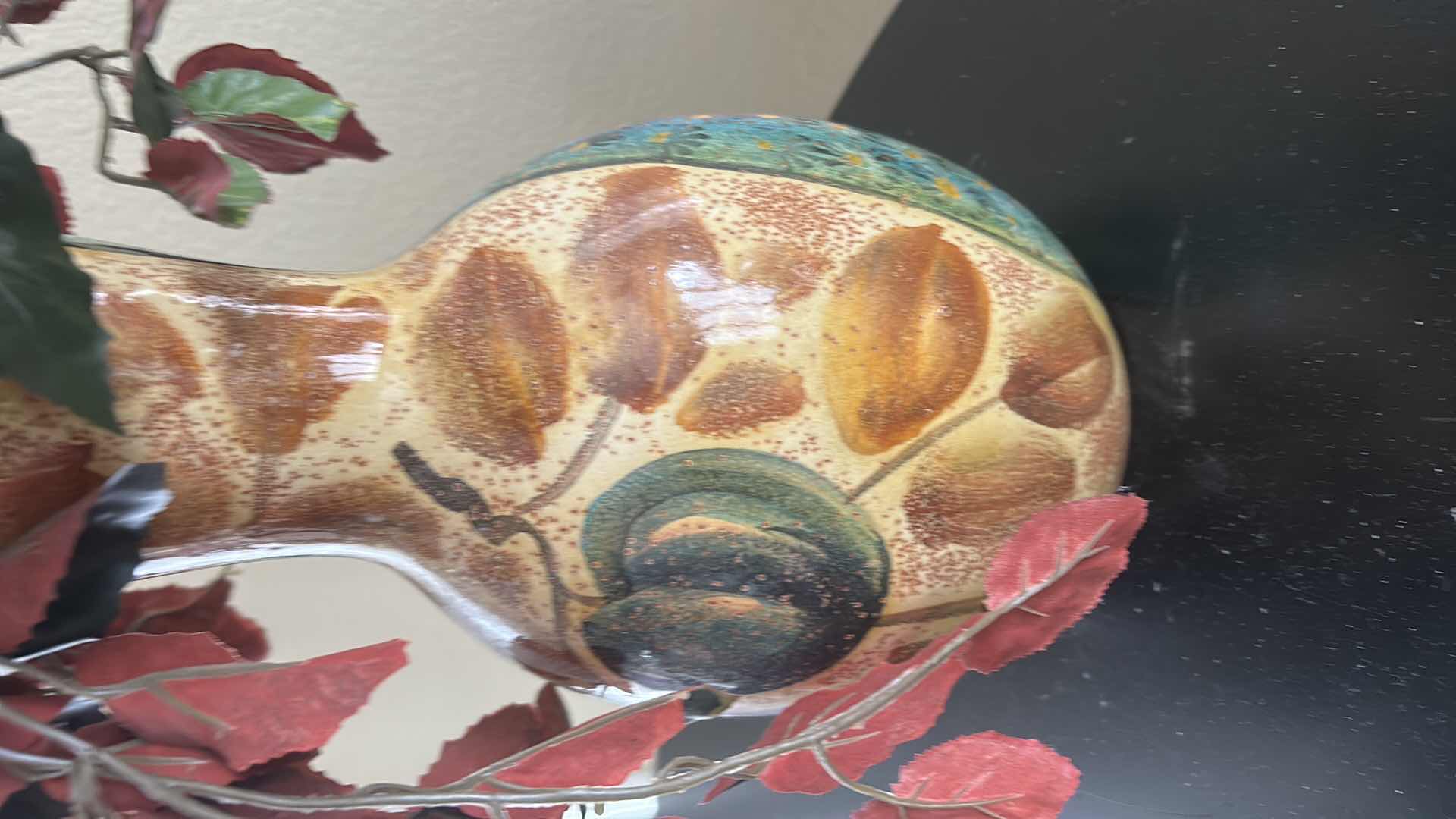 Photo 1 of CERAMIC VASE WITH FAUX FLORAL H29.5”